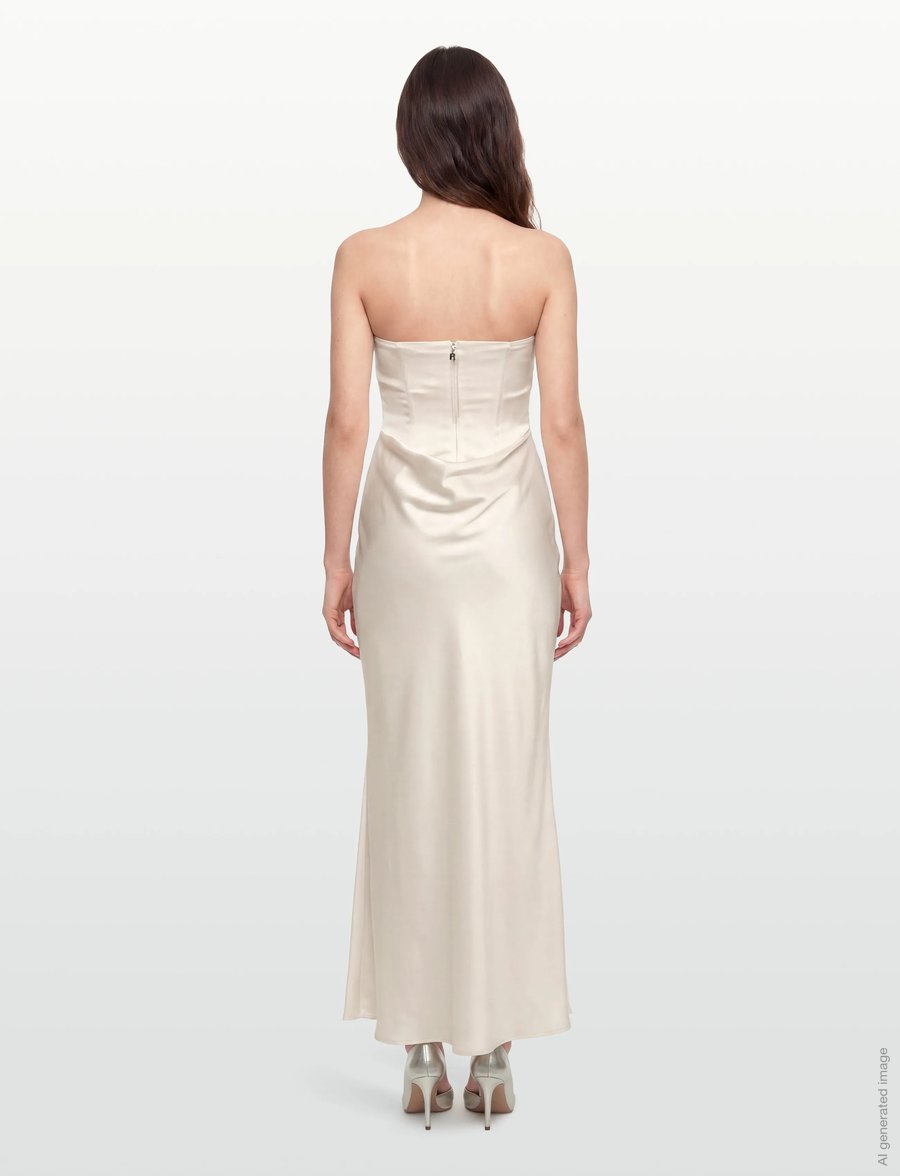 ROTATE - CORSAGE LONG DRESS - aftonklänningar - egret - 5