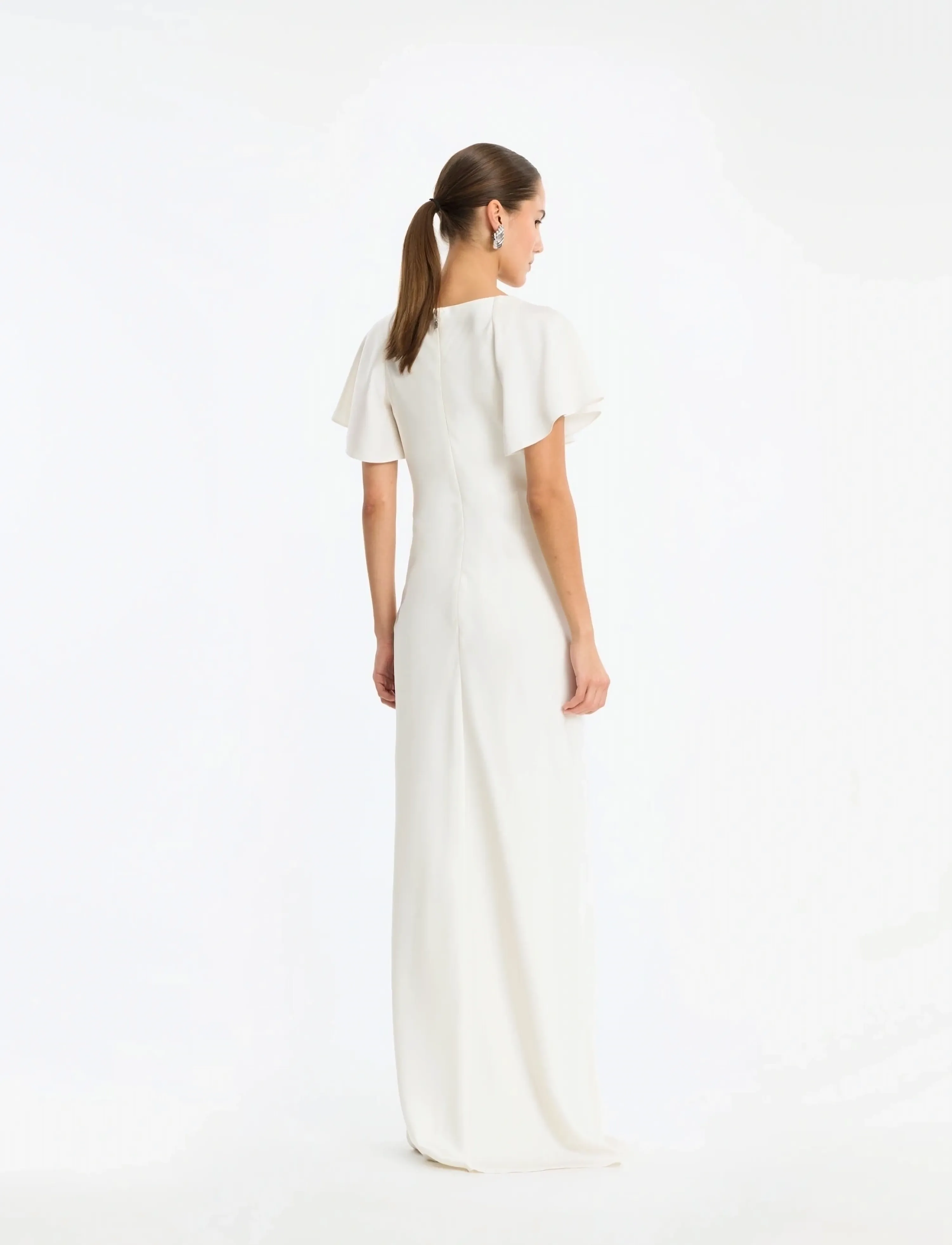 ROTATE - SATIN FLOWY SLEEVE DRESS - aftonklänningar - egret - 3