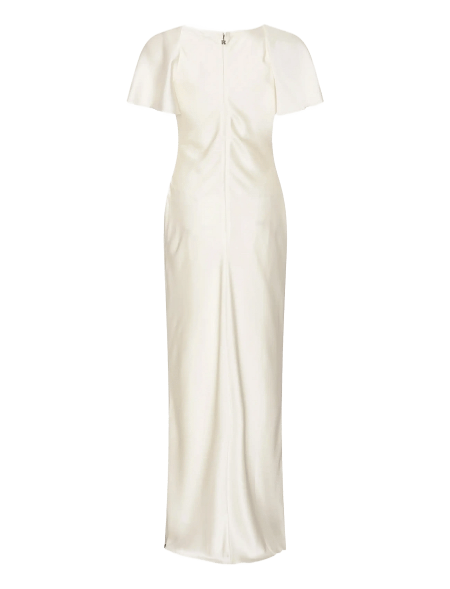 ROTATE - SATIN FLOWY SLEEVE DRESS - evening dresses - egret - 1