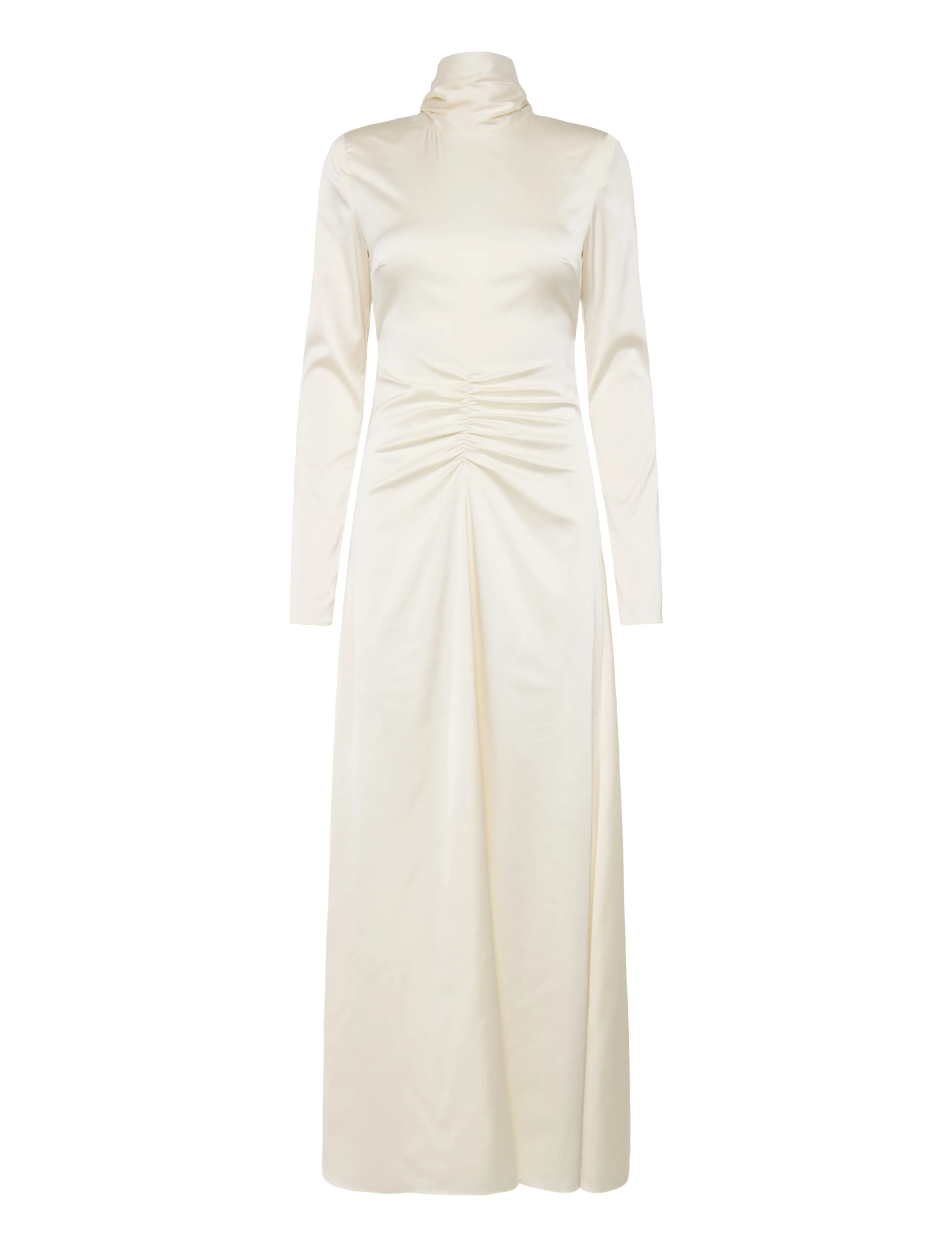 ROTATE LS SCARF DRESS - Klänningar - EGRET / cream