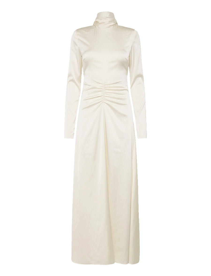 ROTATE - LS SCARF DRESS - aftonklänningar - egret - 1