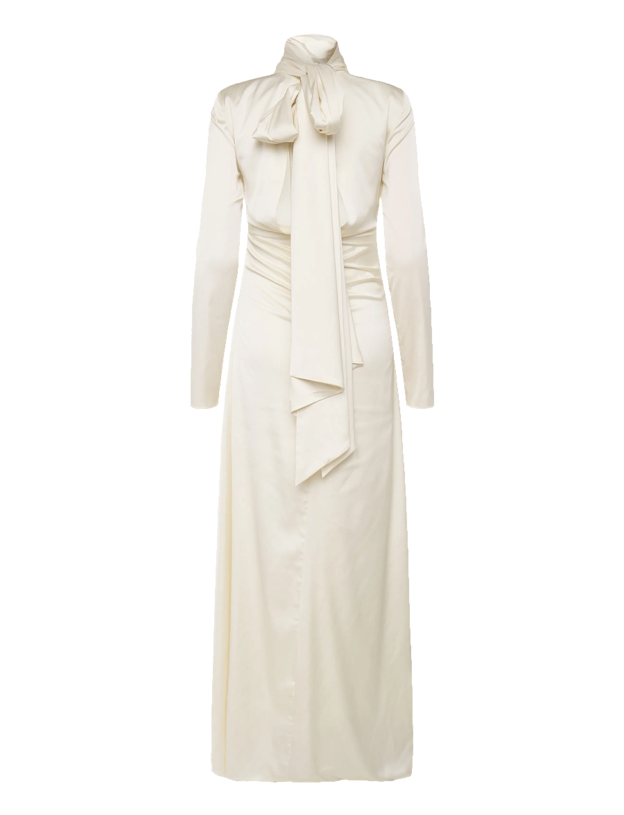 ROTATE - LS SCARF DRESS - aftonklänningar - egret - 2