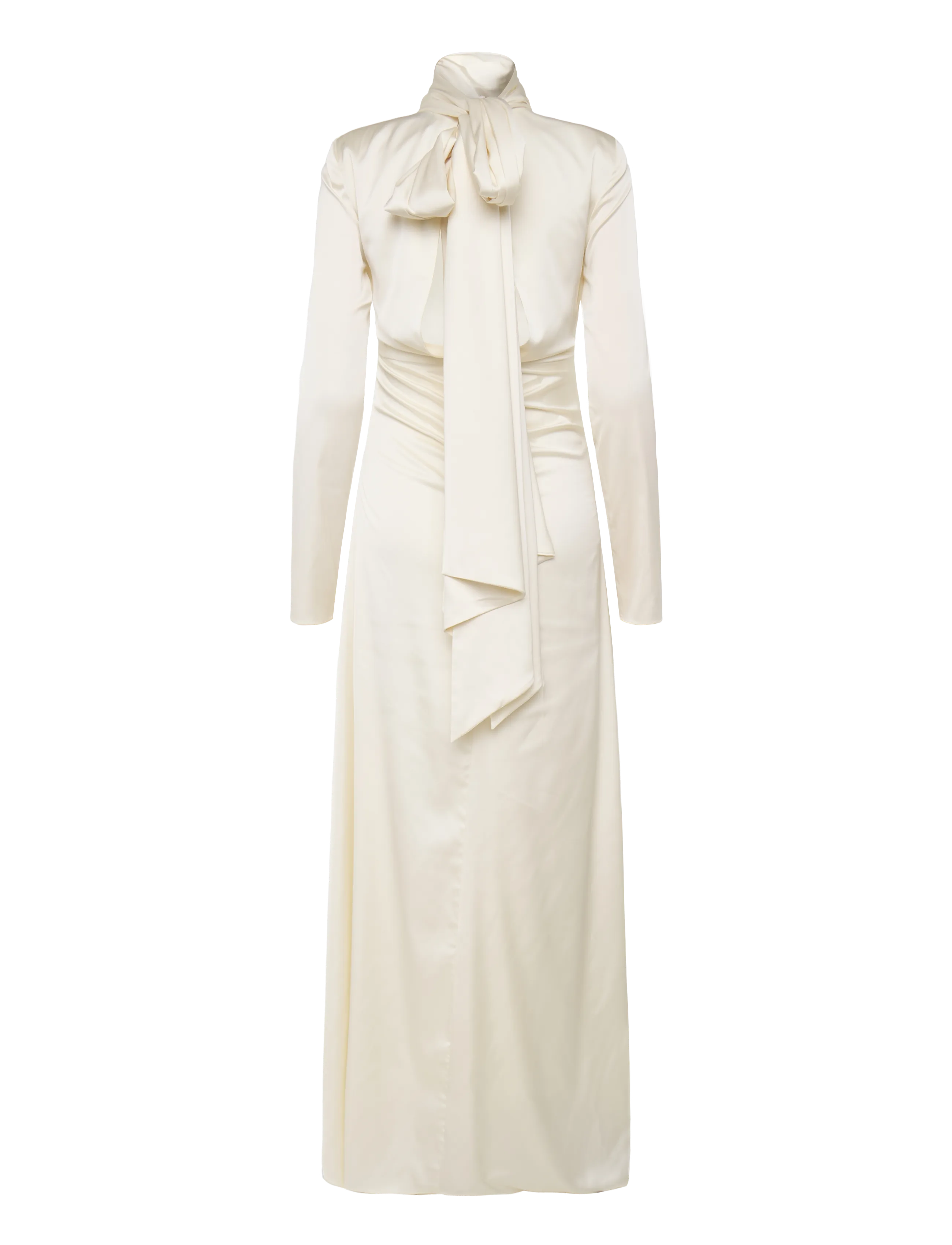 ROTATE - LS SCARF DRESS - egret - 1