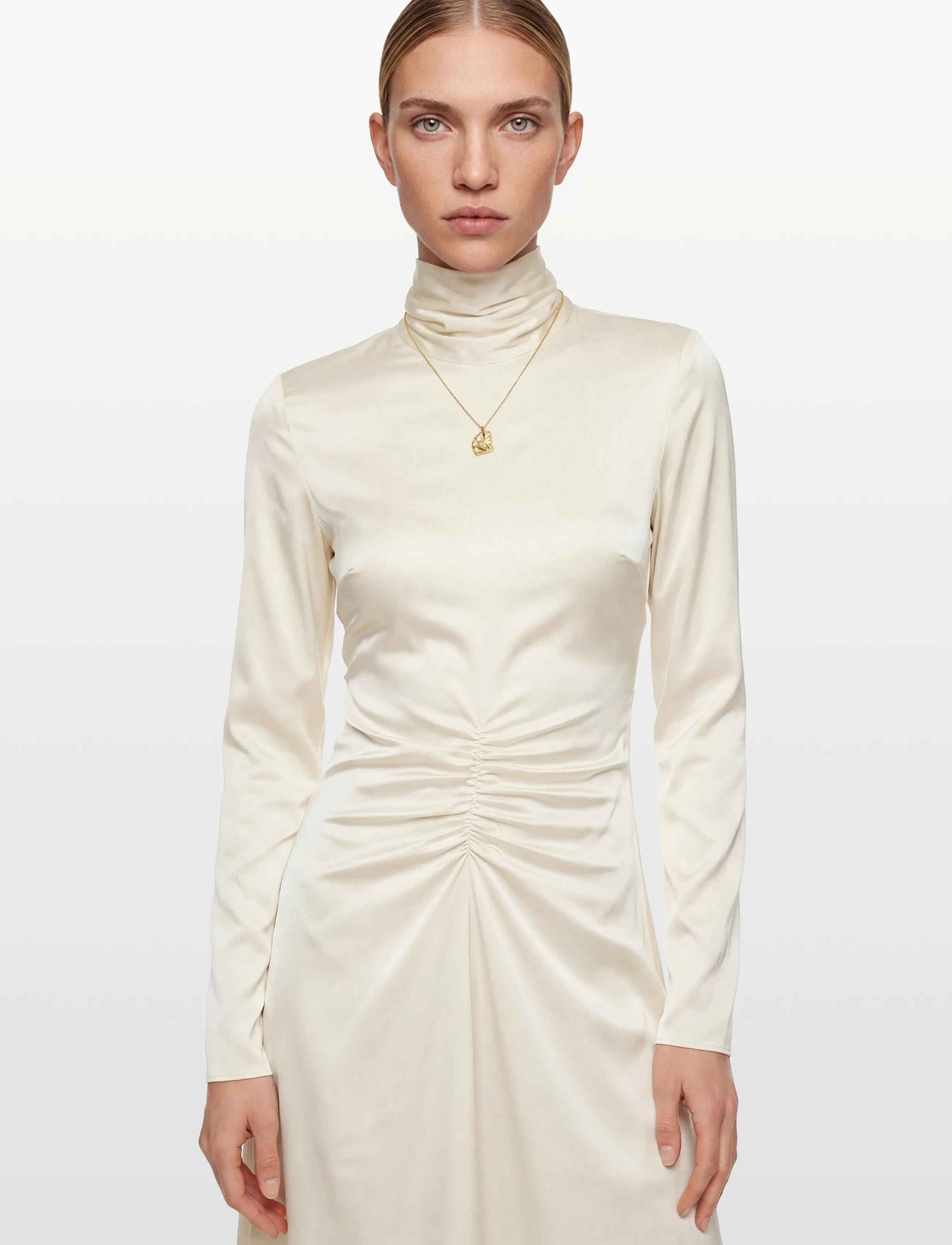 ROTATE - LS SCARF DRESS - robes de soirée - egret - 3
