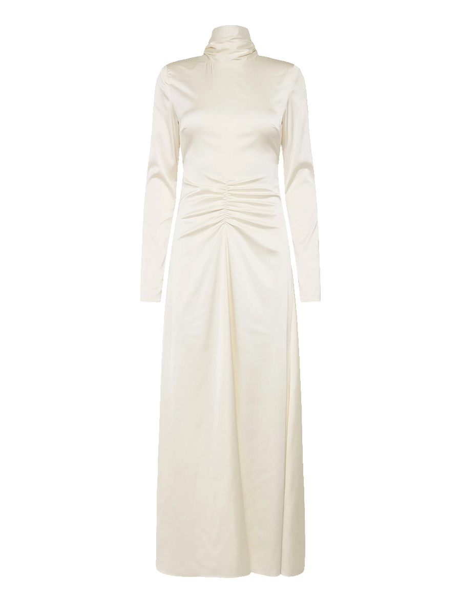 ROTATE - LS SCARF DRESS - aftonklänningar - egret - 4