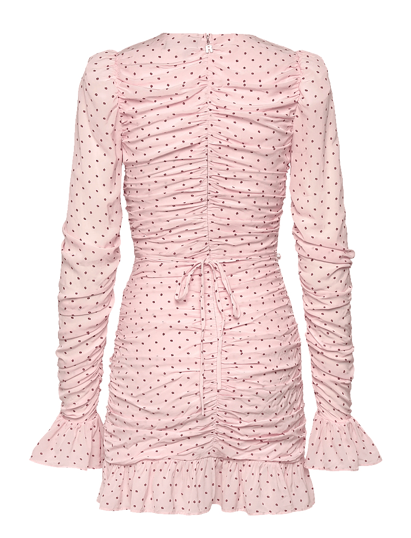 ROTATE - MINI RUCHED DRESS - cocktailkjoler - barely pink comb. - 1