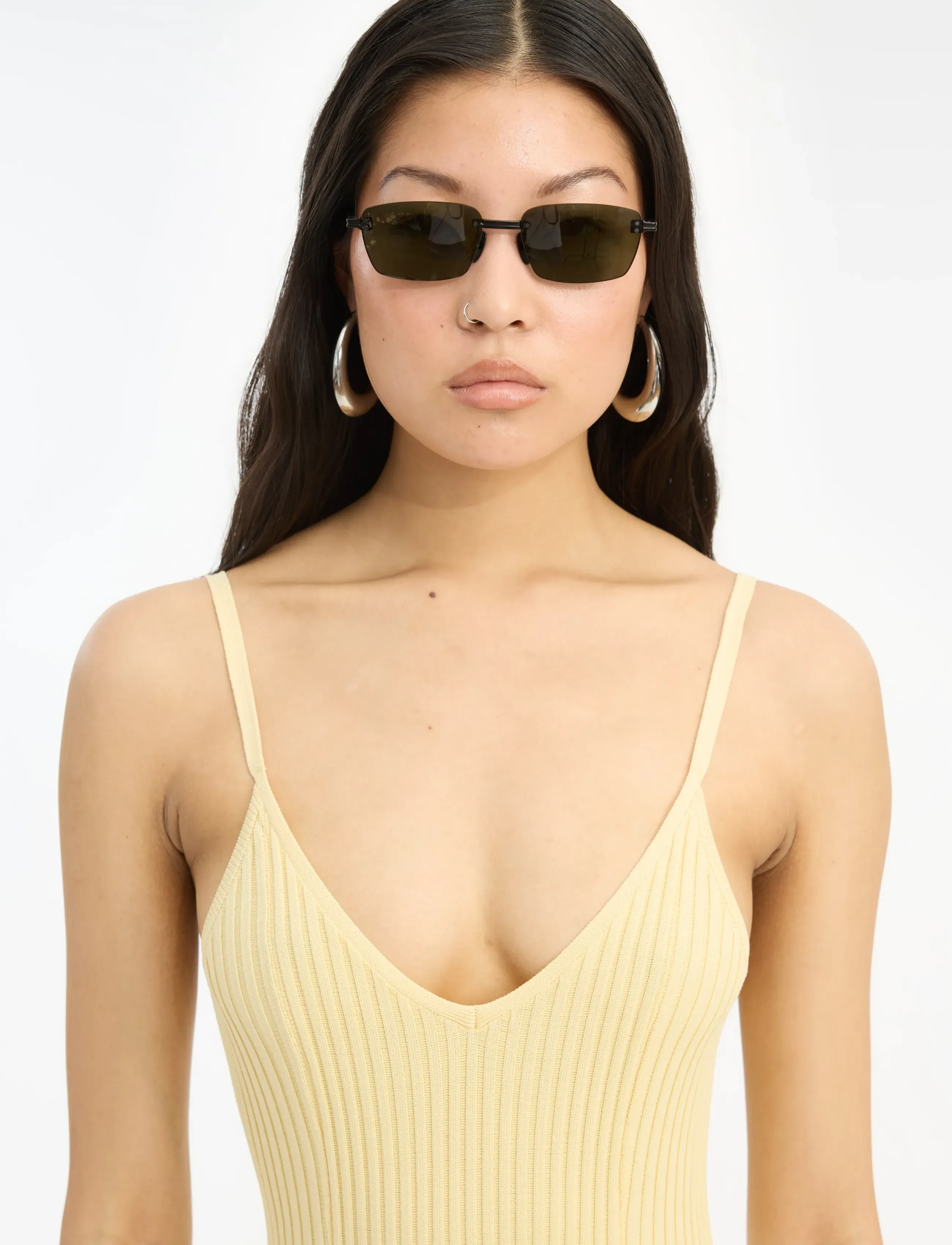 ROTATE 5. SQUARED RIMLESS FRAME - ROTATE - CHIMI X BLACK/DARK GREEN / black