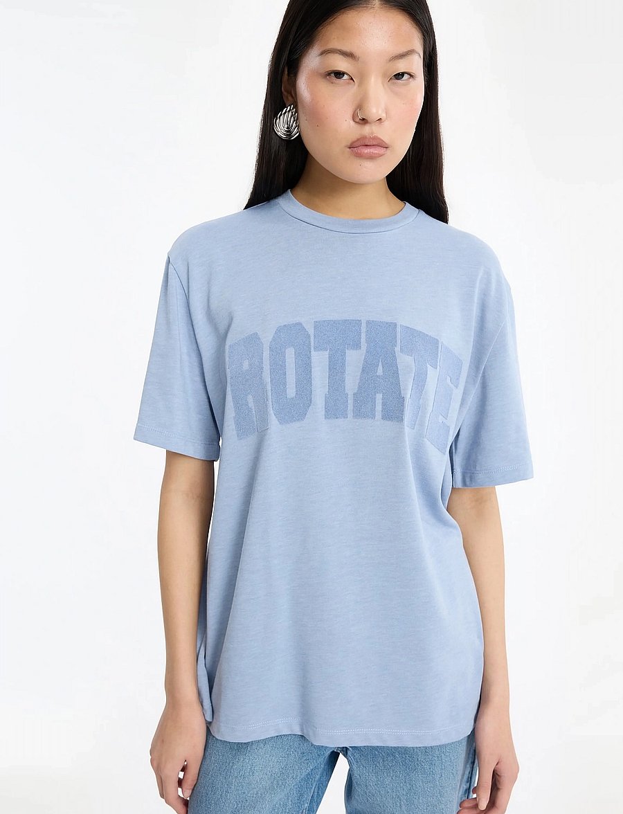 ROTATE - JERSEY OVERSIZED T-SHIRT - forever blue melange - 3