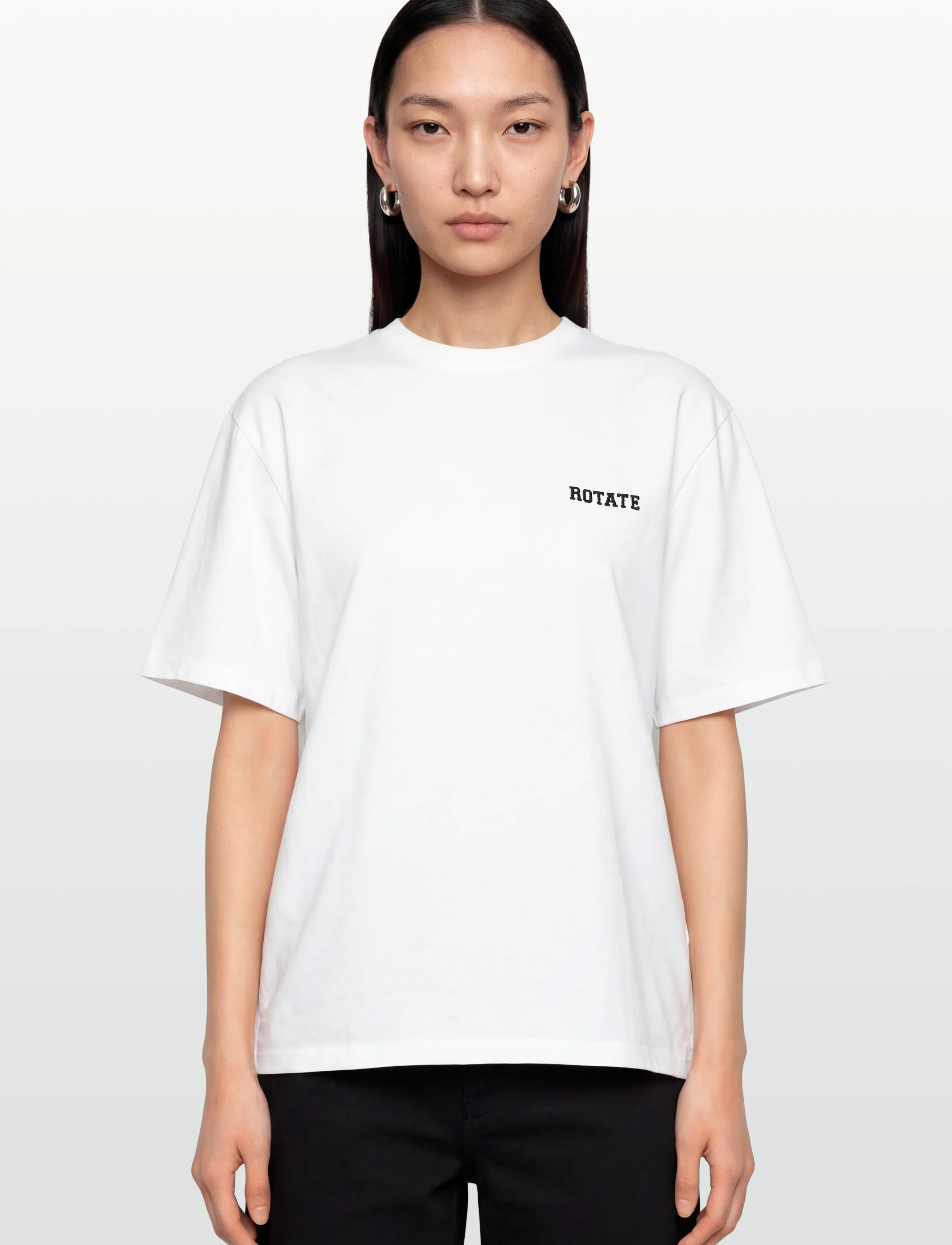 ROTATE - JERSEY OVERSIZED T-SHIRT - t-shirts - bright white - 3