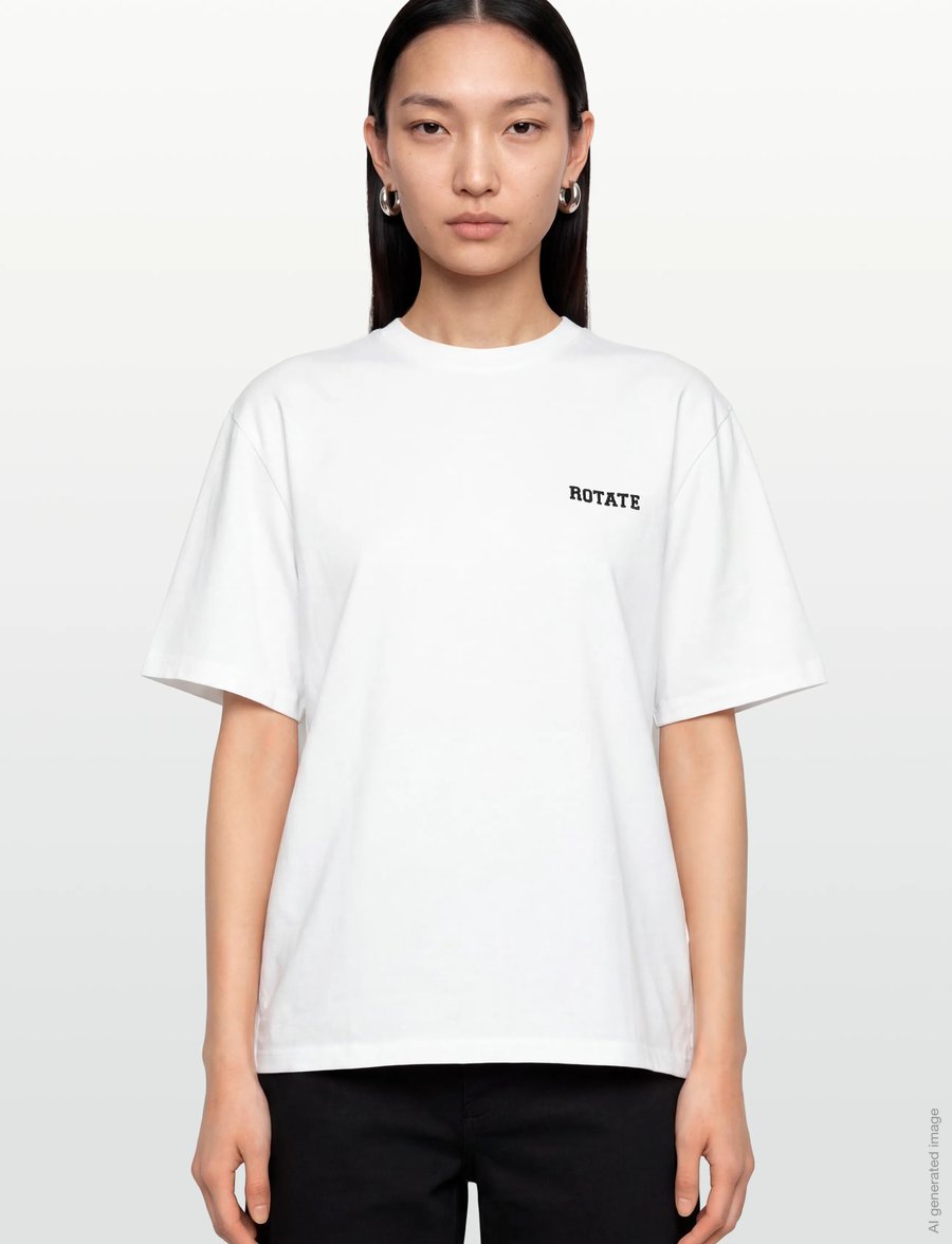 ROTATE - JERSEY OVERSIZED T-SHIRT - t-shirts - bright white - 3