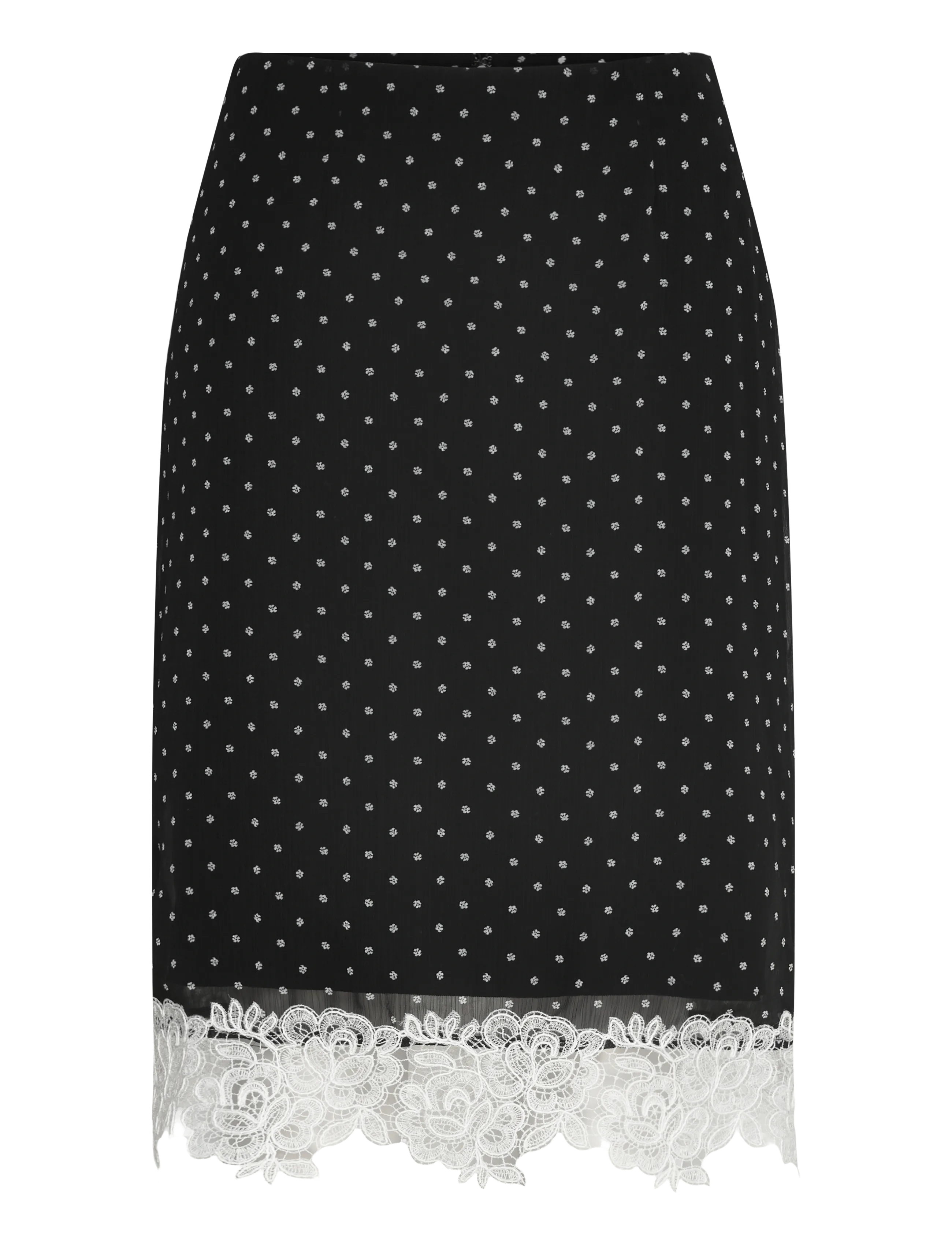 ROTATE LACEBAND PENCILSKIRT - Kleding - 1000 BLACK COMB. / black