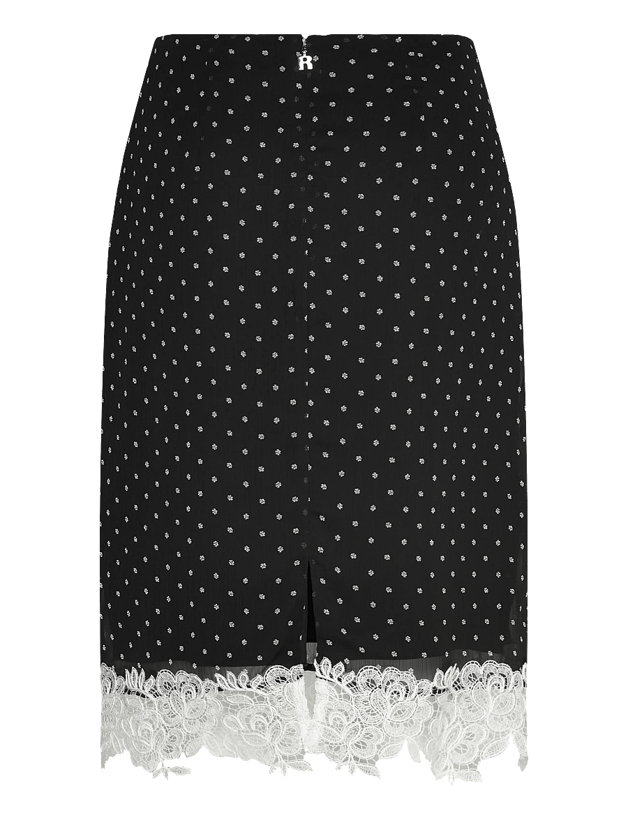 ROTATE - LACEBAND PENCILSKIRT - midi-röcke - 1000 black comb. - 1