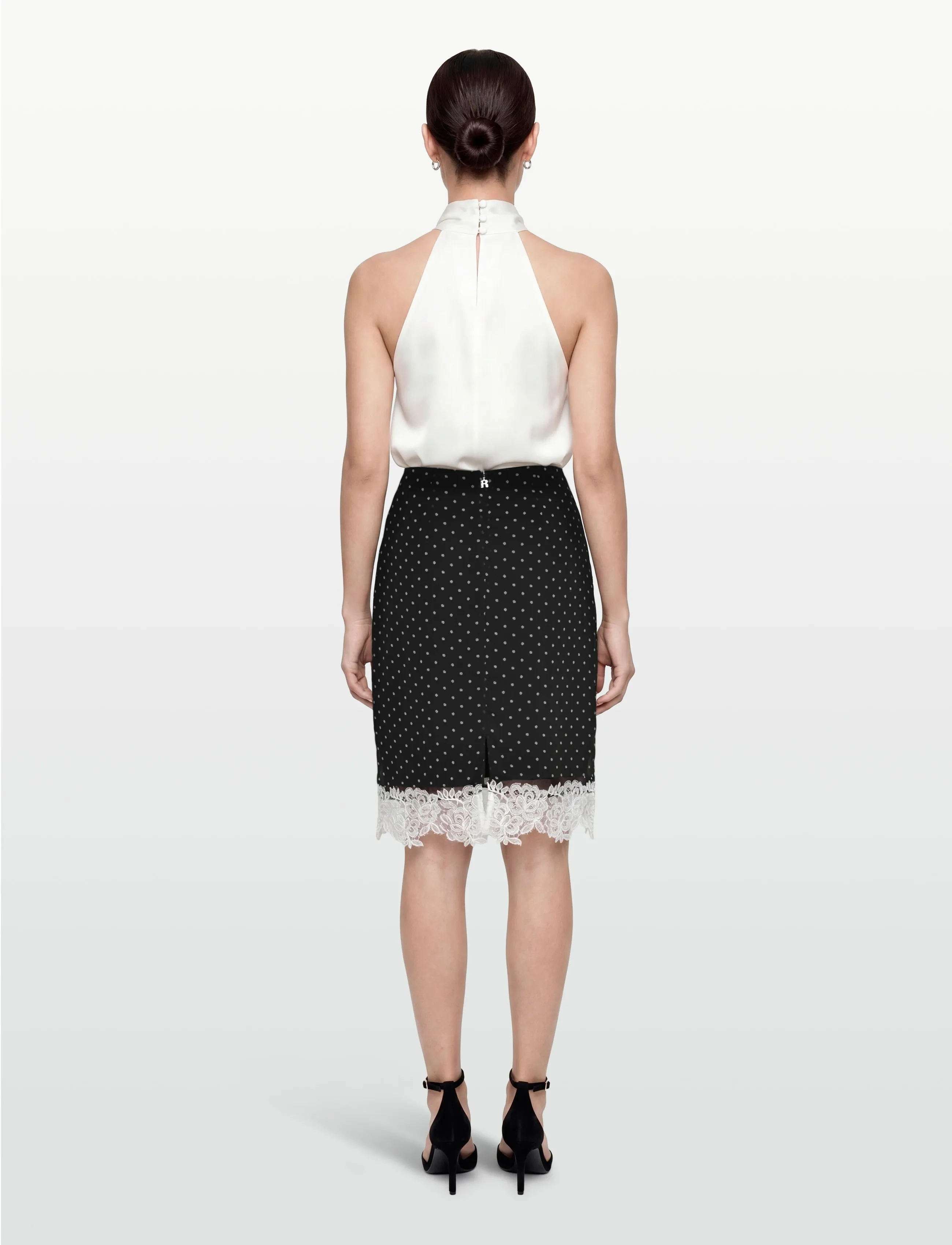 ROTATE - LACEBAND PENCILSKIRT - midi skirts - 1000 black comb. - 4