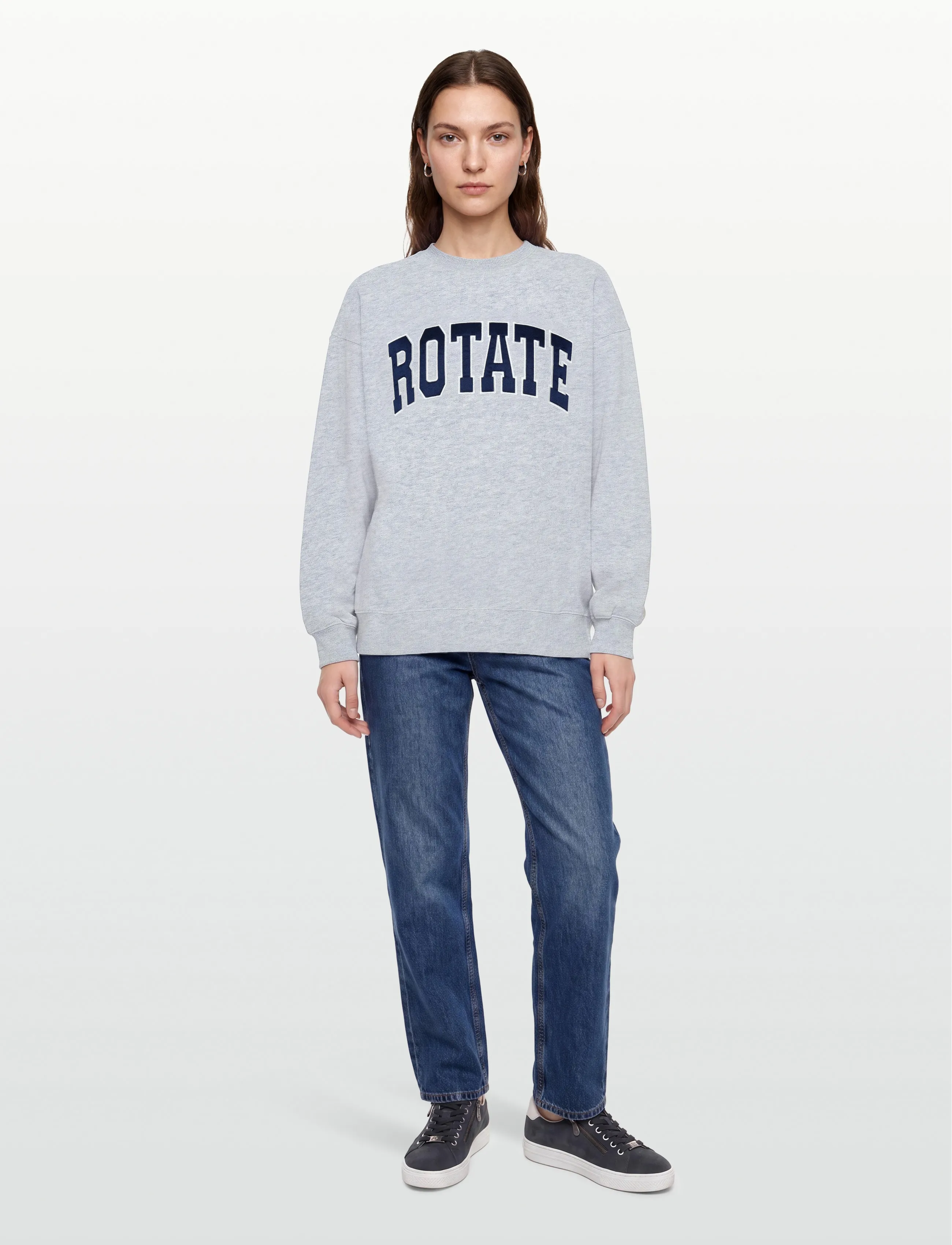 ROTATE Classic Sweatshirt, M, Grey, Sweatshirts & Hættetrøjer > Sweatshirts, Dame