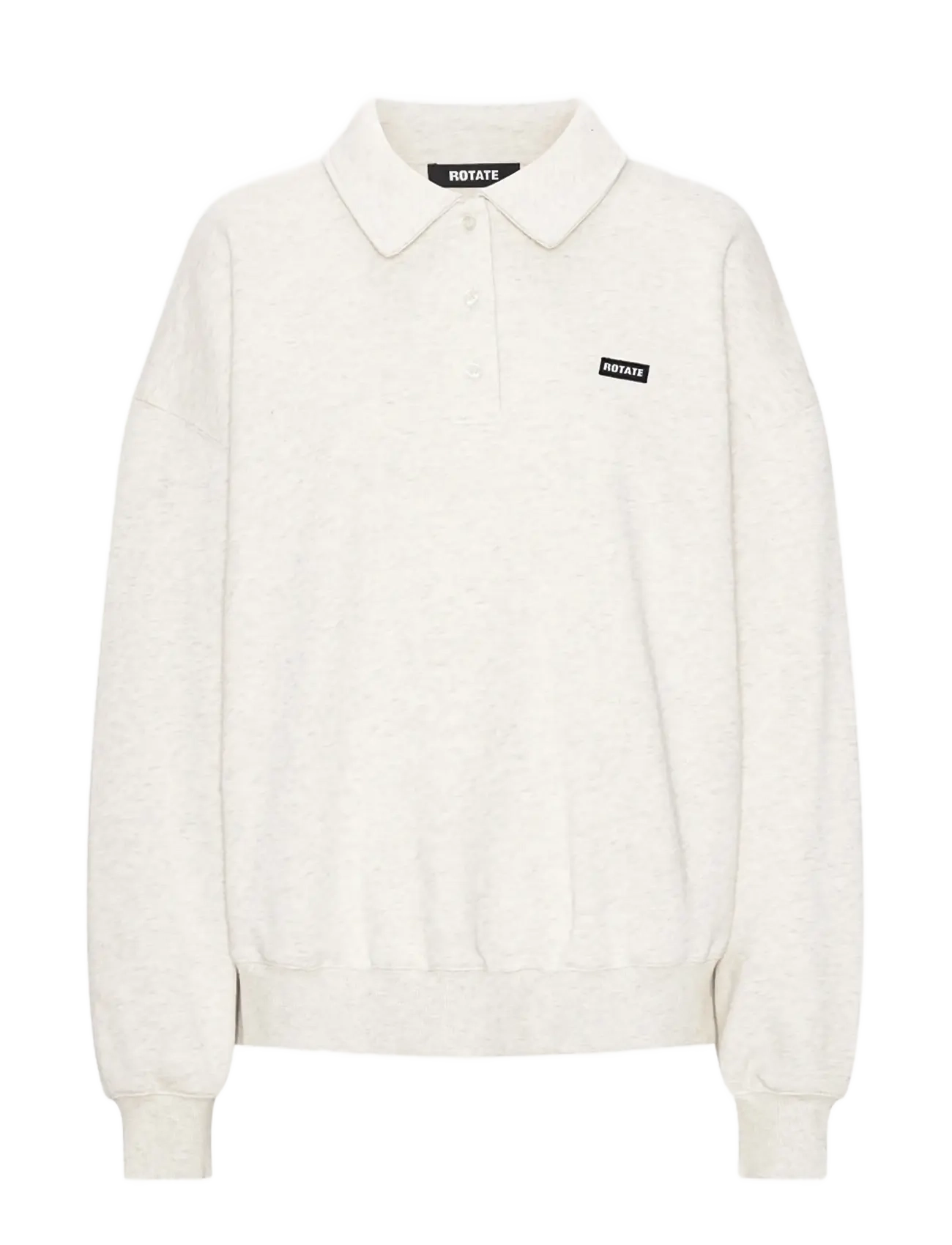 ROTATE - CLASSIC SWEAT POLO - white melange - 1