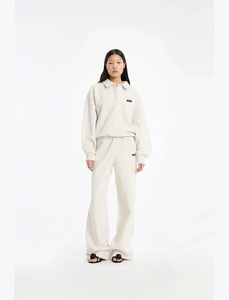 ROTATE - CLASSIC SWEAT POLO - white melange - 0