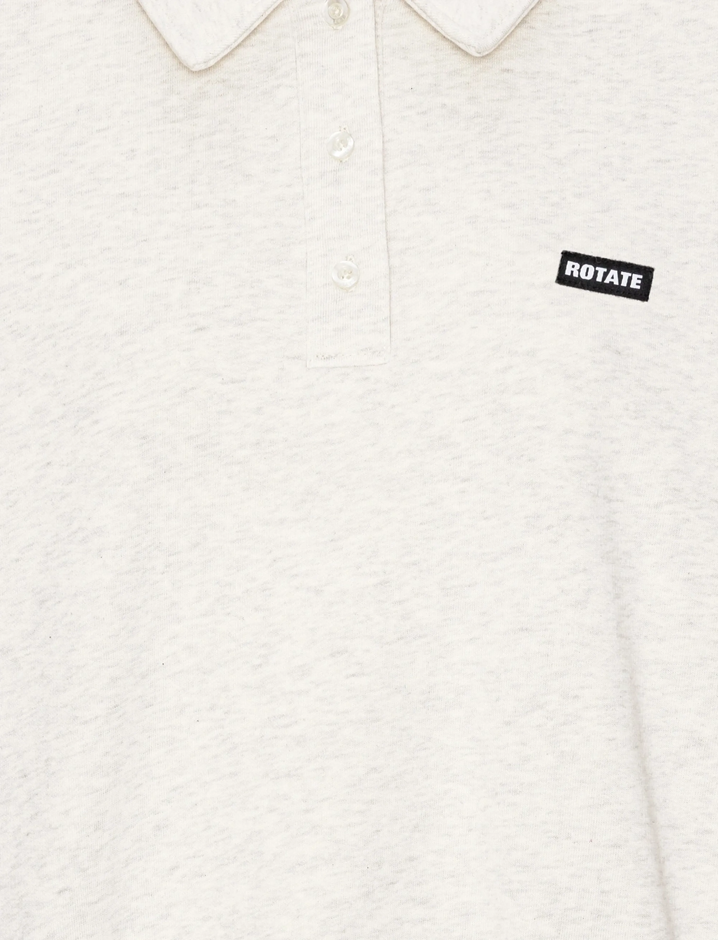 ROTATE - CLASSIC SWEAT POLO - white melange - 4
