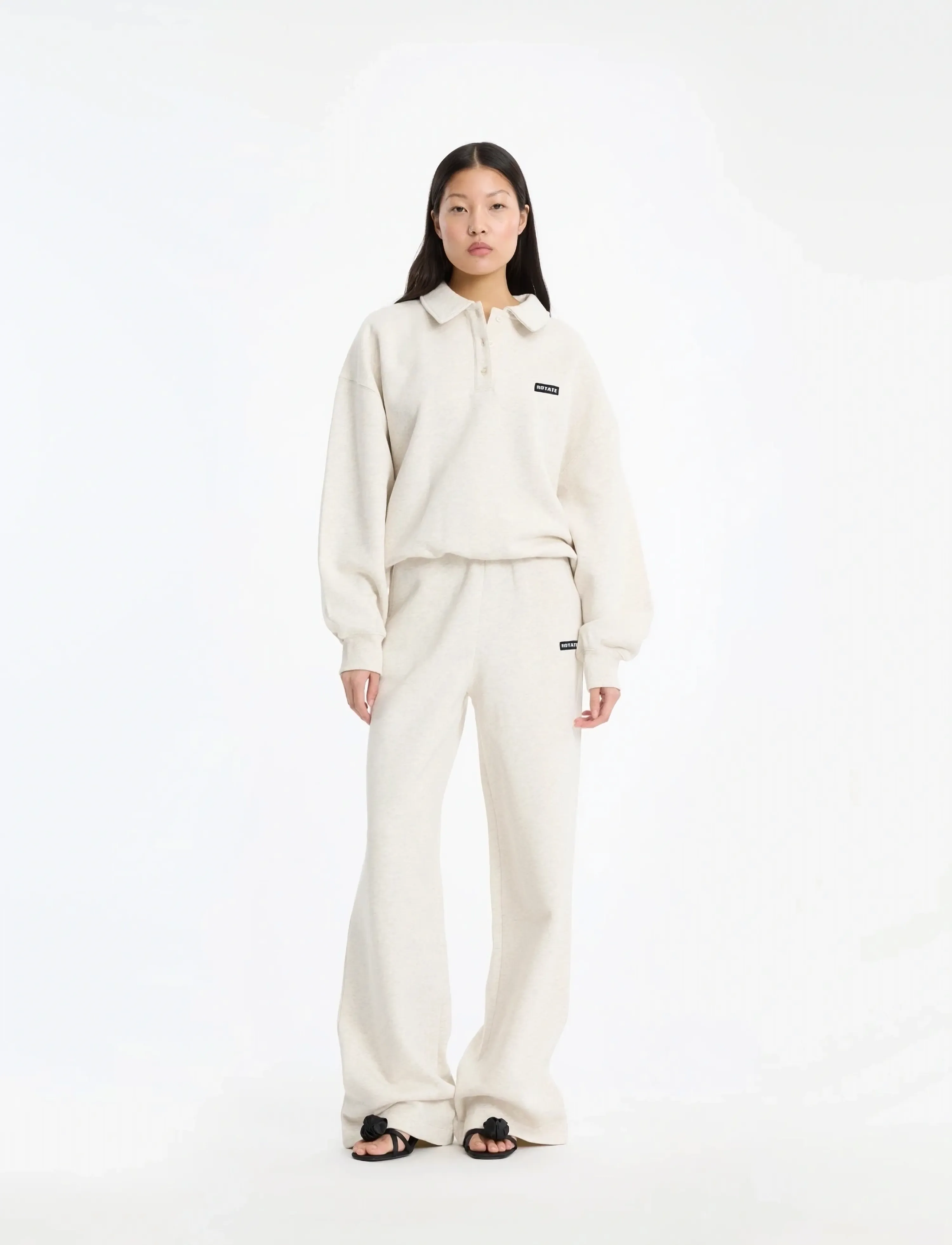 ROTATE - CLASSIC SWEAT PANTS - white melange - 2