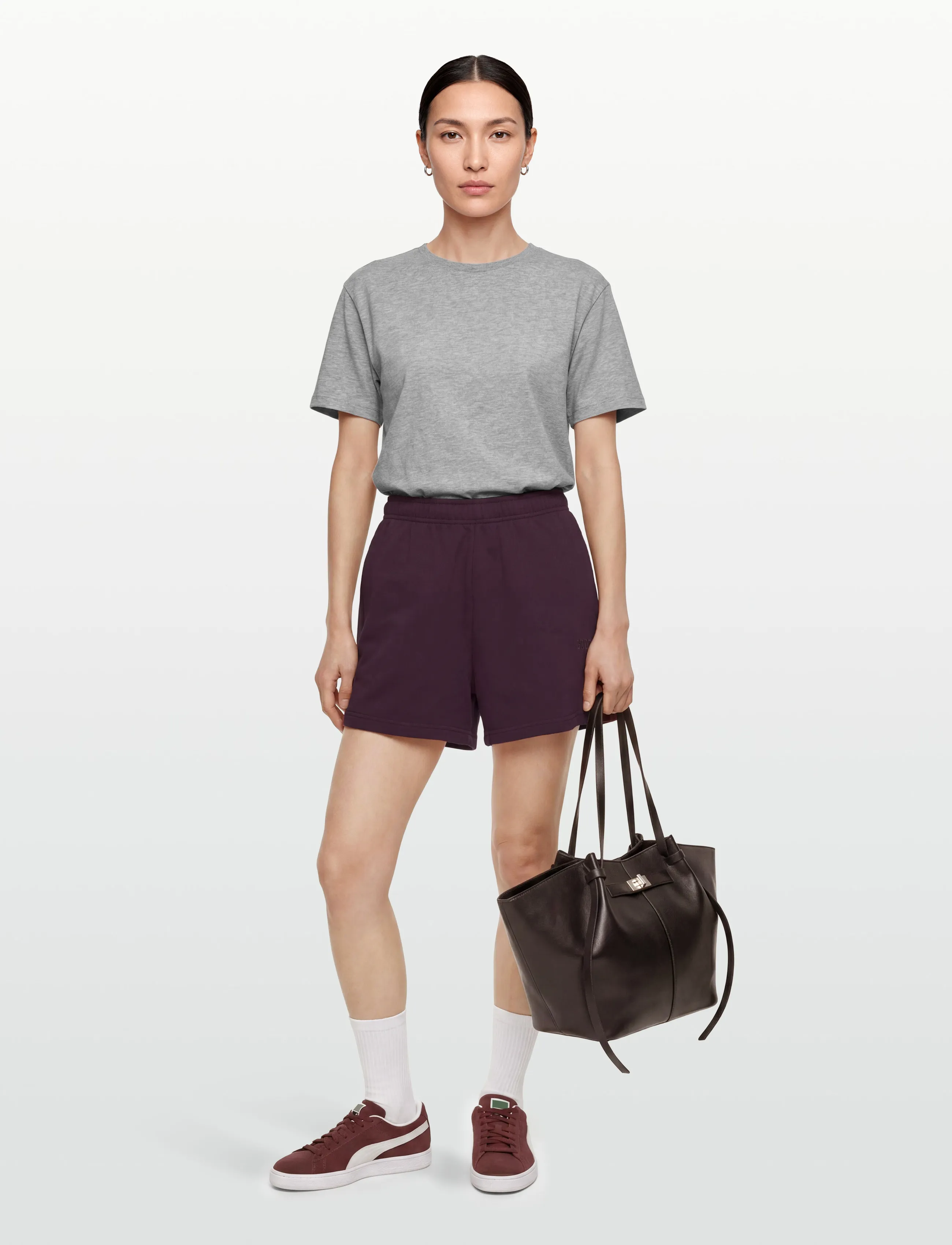 ROTATE Classic Sweat Shorts, Kvinder, Sweatshorts, Bordeaux, Str: M