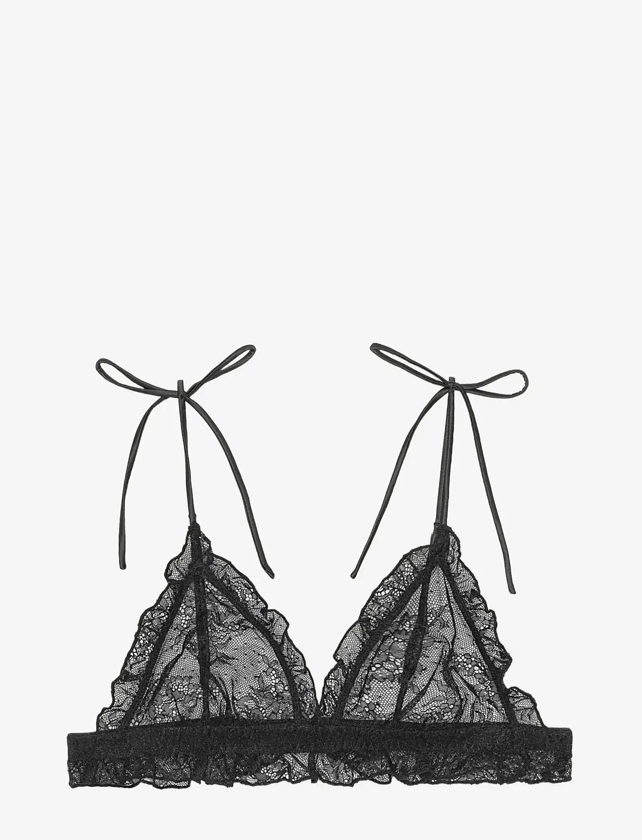 ROTATE Birger Christensen - Unpadded triangle bralette - rinnahoidja - black - 0