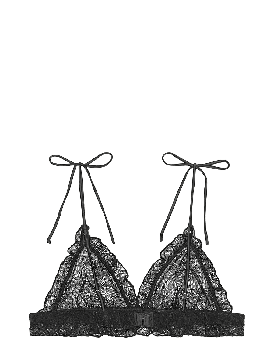 ROTATE - Unpadded triangle bralette - rinnahoidja - black - 1