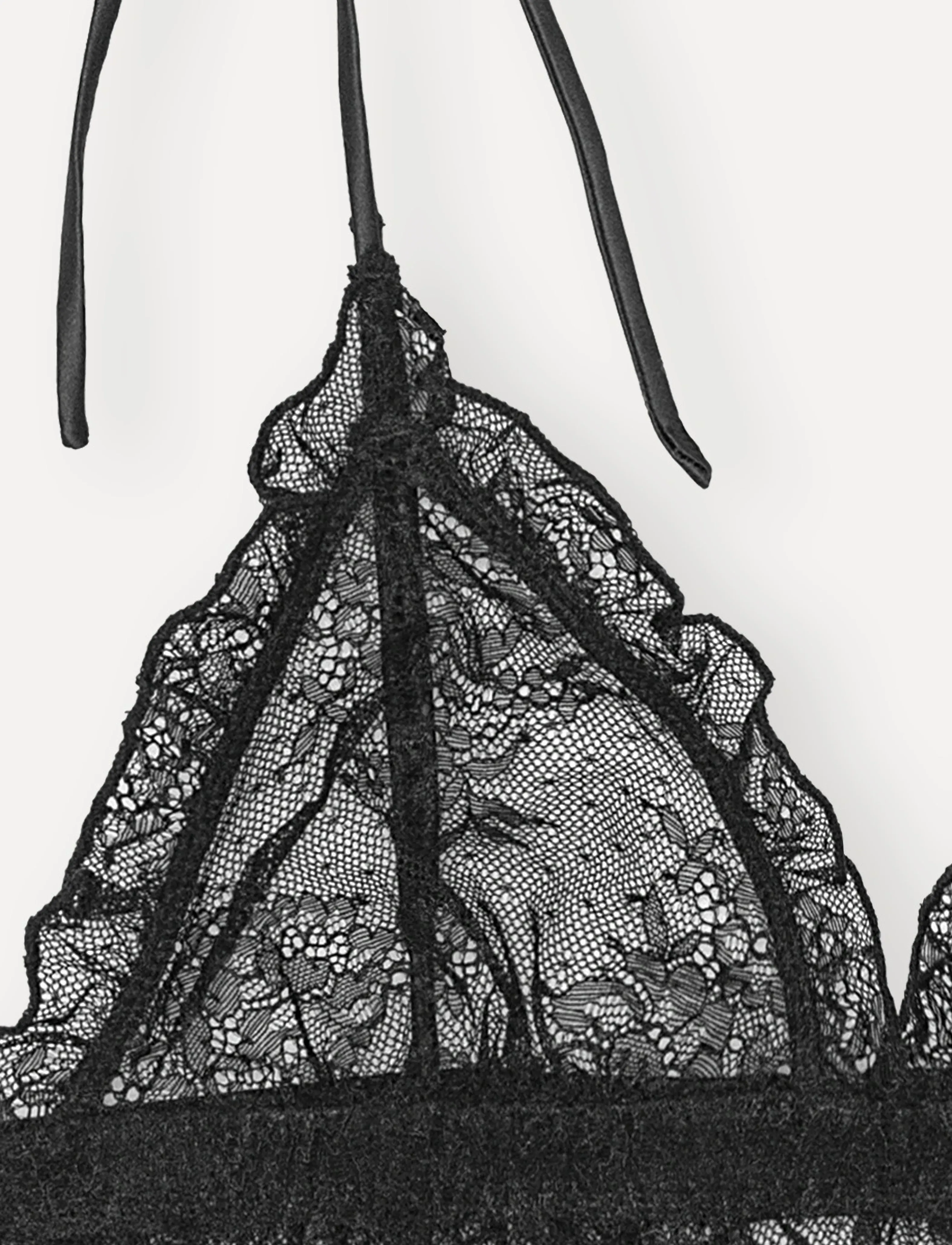 ROTATE - Unpadded triangle bralette - rinnahoidja - black - 2