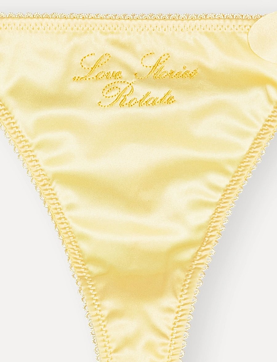 ROTATE - Thong with mid-waist - stringtrosor - italian straw - 2