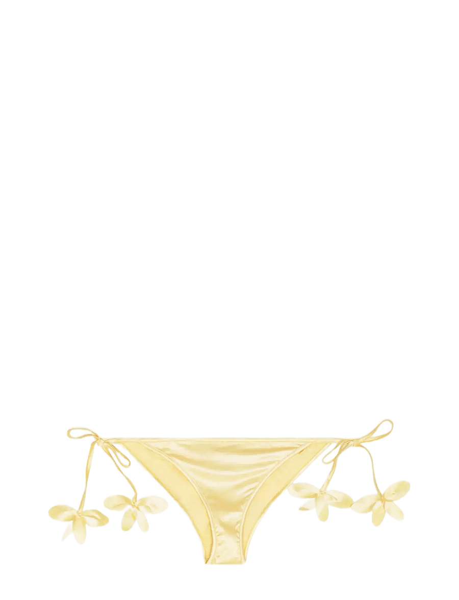ROTATE - Mid-waist bikini briefs - side tie bikinitrosor - italian straw - 0