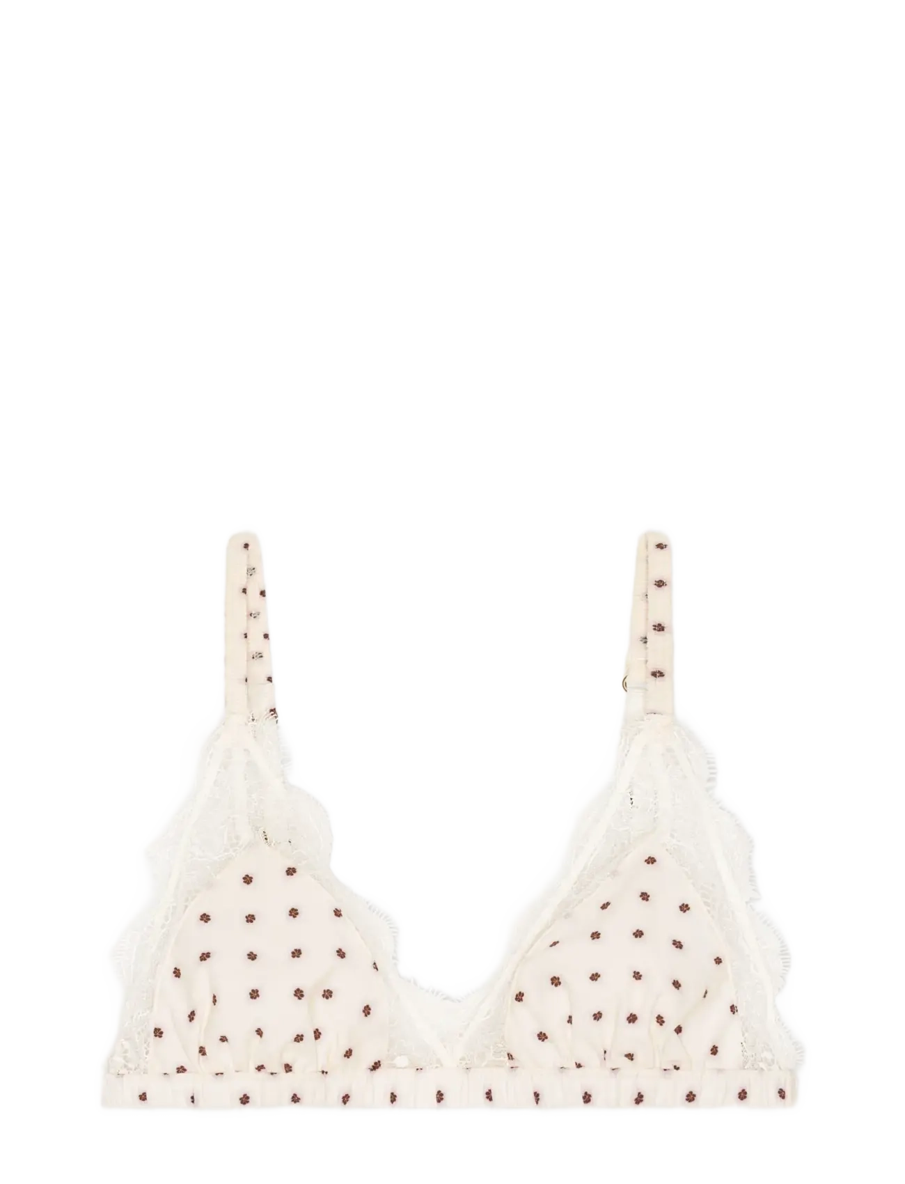 ROTATE Birger Christensen Lace triangle bralette - Unterwäsche - GARDENIA / cream