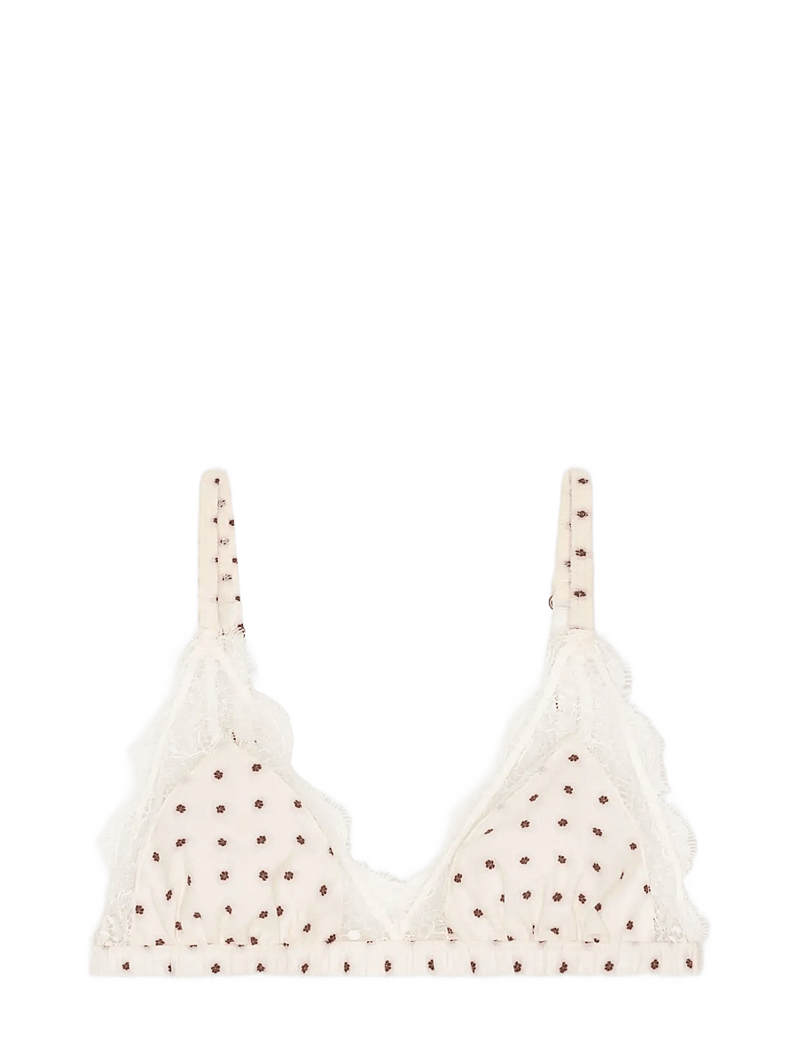 ROTATE - Lace triangle bralette - bralette - gardenia - 0