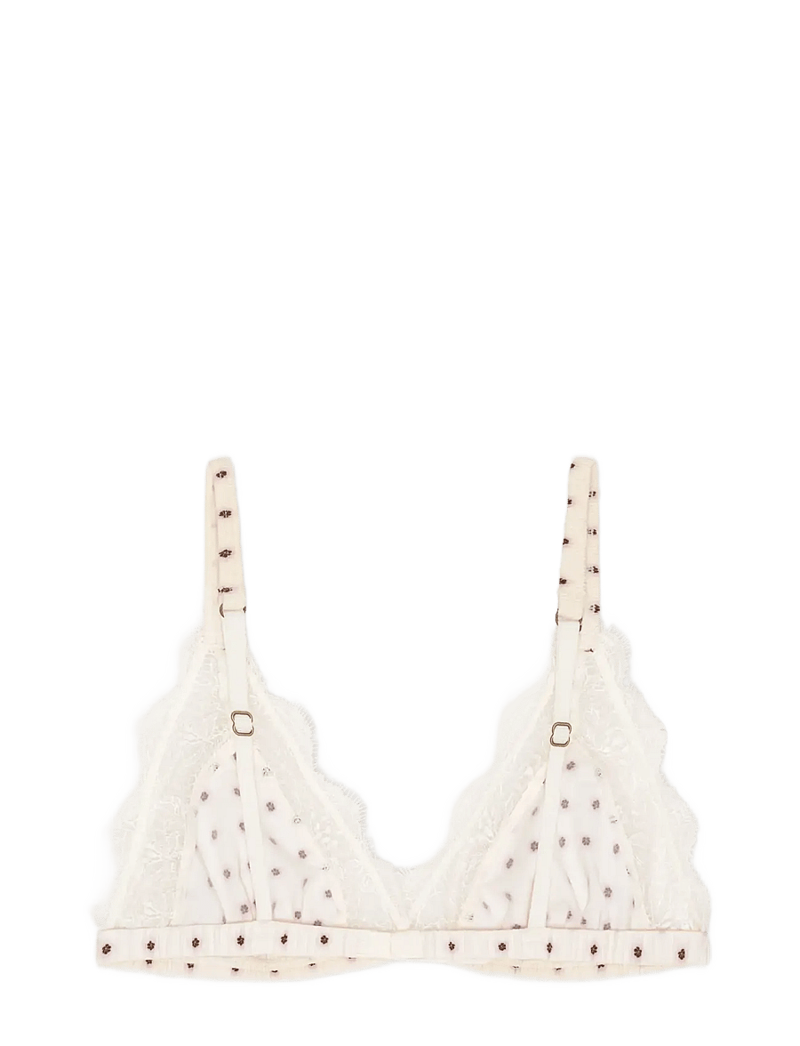 ROTATE - Lace triangle bralette - bralette - gardenia - 1