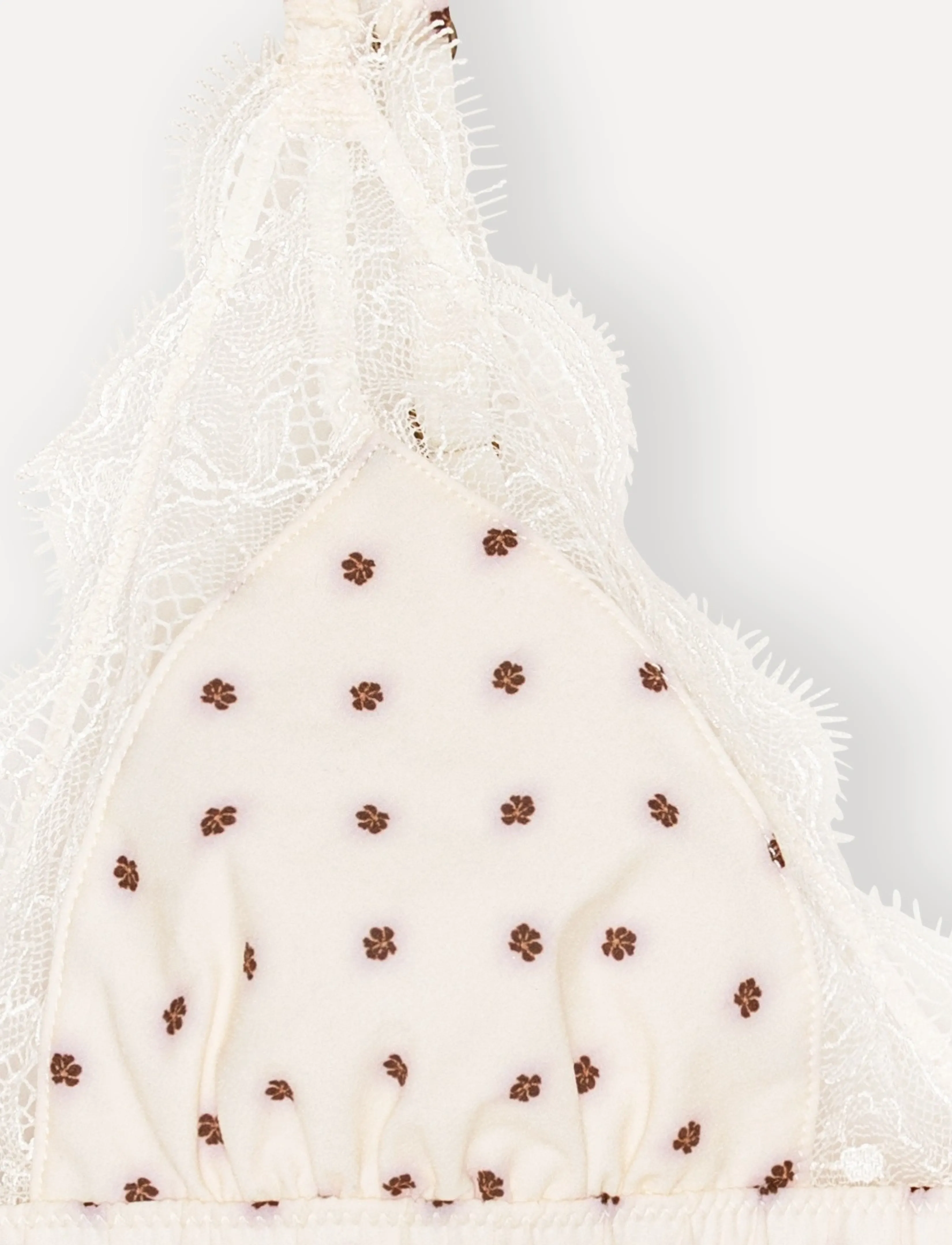 ROTATE - Lace triangle bralette - bralette - gardenia - 2