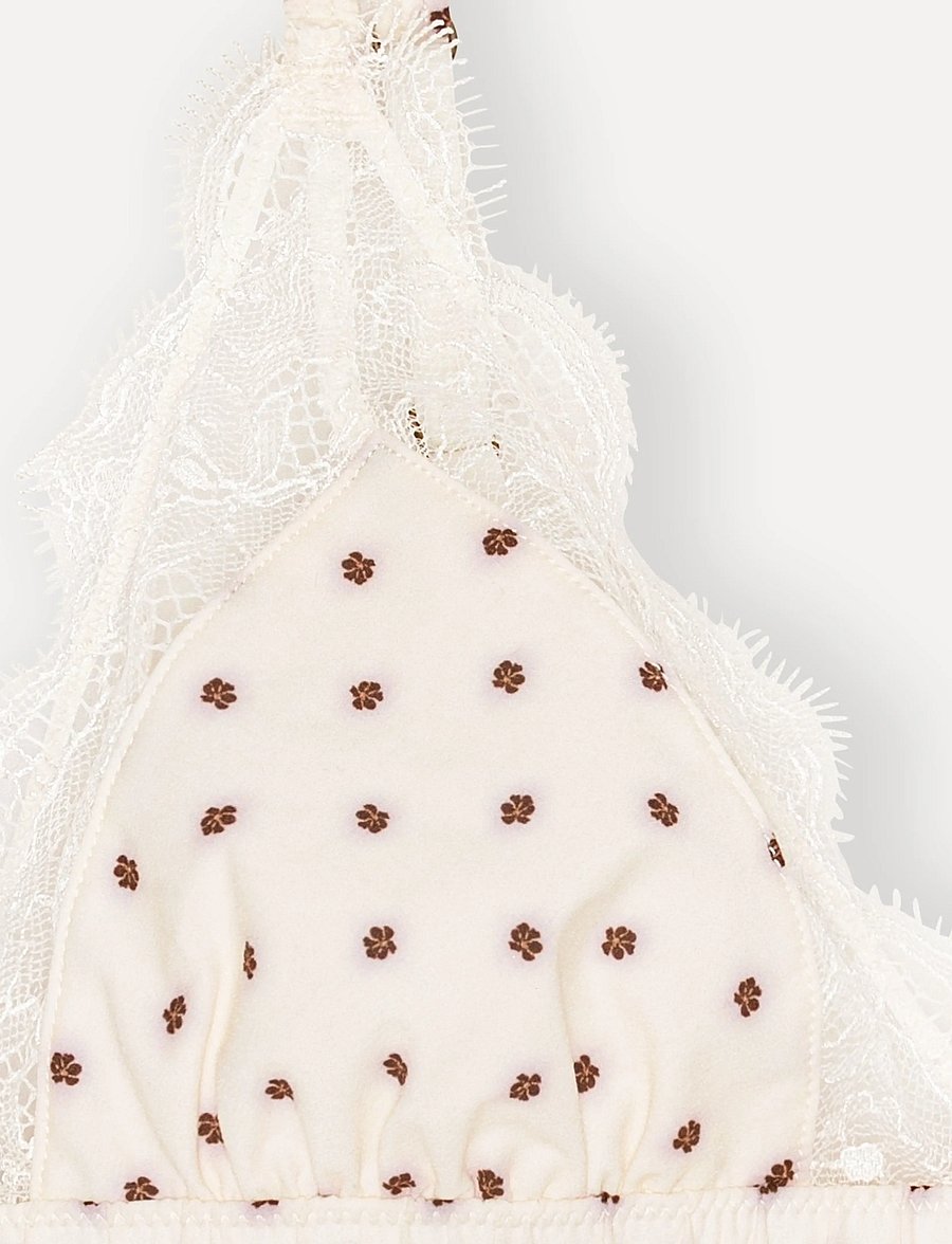ROTATE - Lace triangle bralette - bralette - gardenia - 2