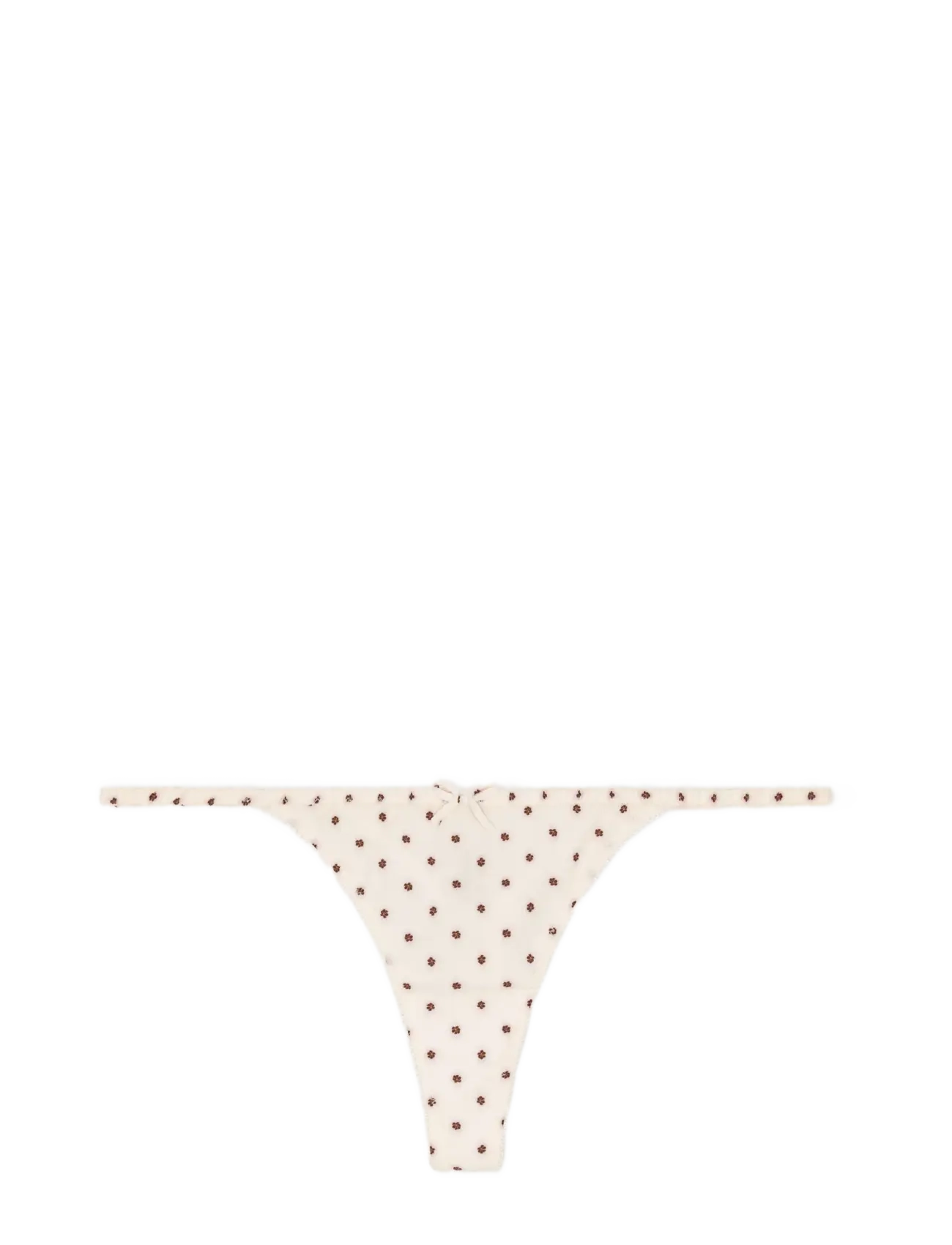 ROTATE Thong With Mid-Waist, Kvinder, Mid-Waist G-Streng, Cream, Str: L