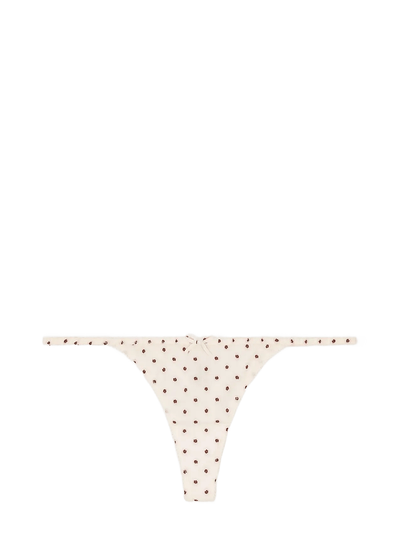 ROTATE Birger Christensen - Thong with mid-waist - stringid - gardenia - 0