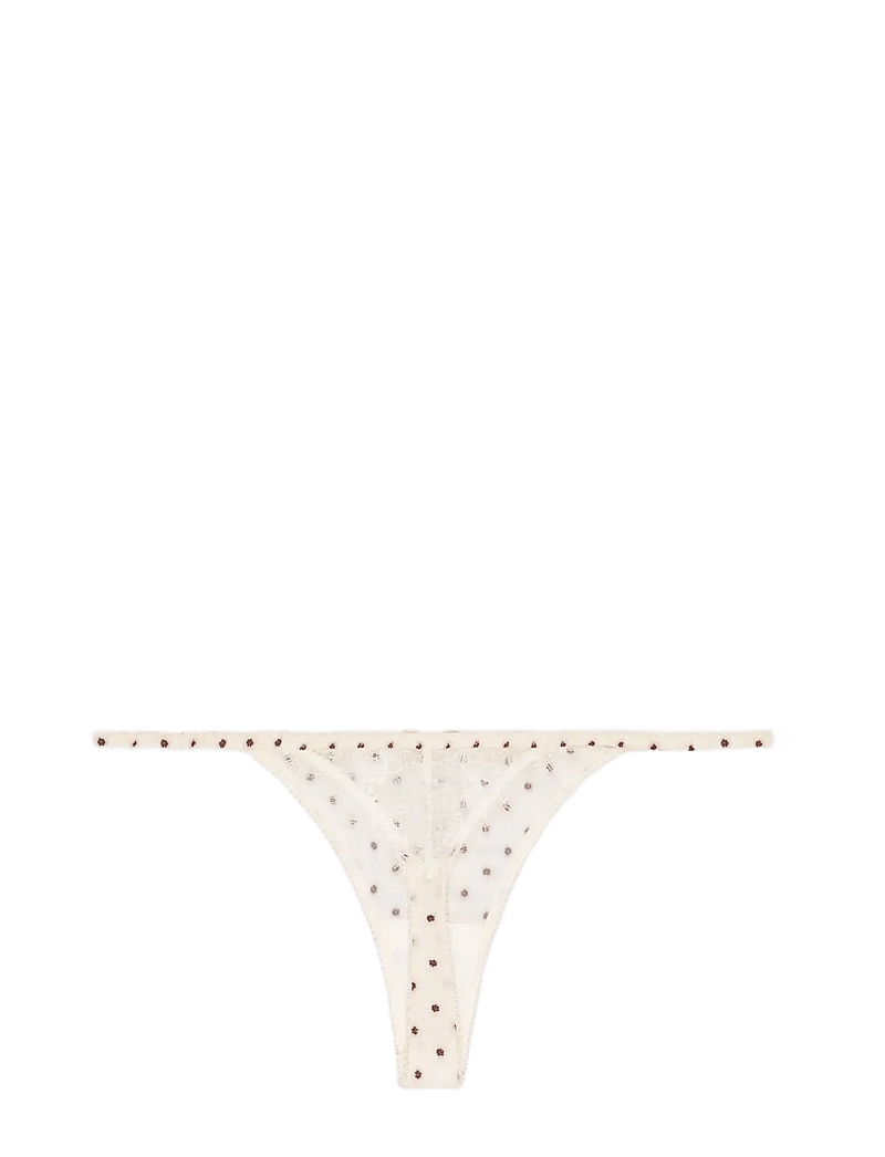 ROTATE Birger Christensen - Thong with mid-waist - stringid - gardenia - 1
