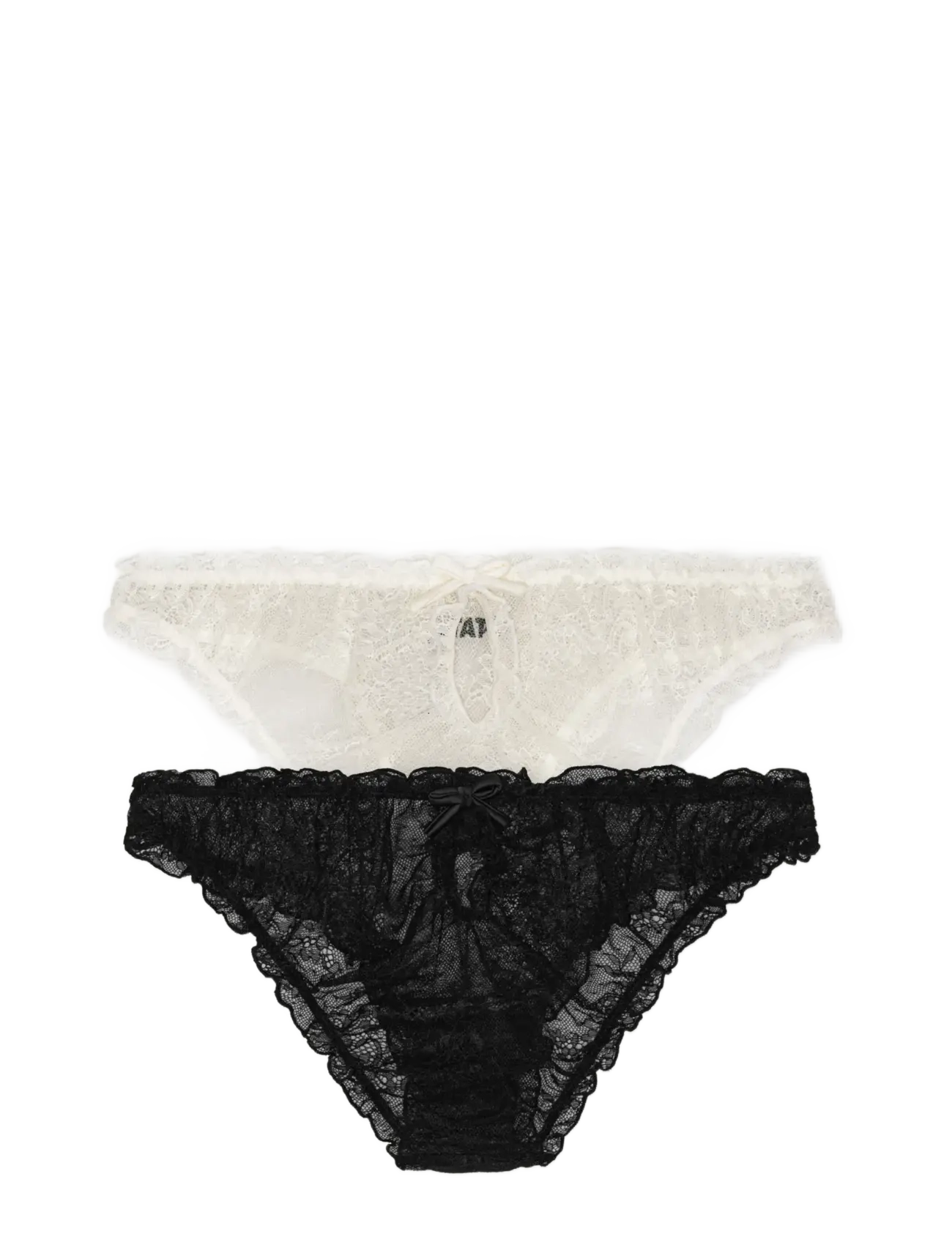 ROTATE 2 Pack Lace Brief, Kvinder, Blonde Trusser, Sort, Str: XL