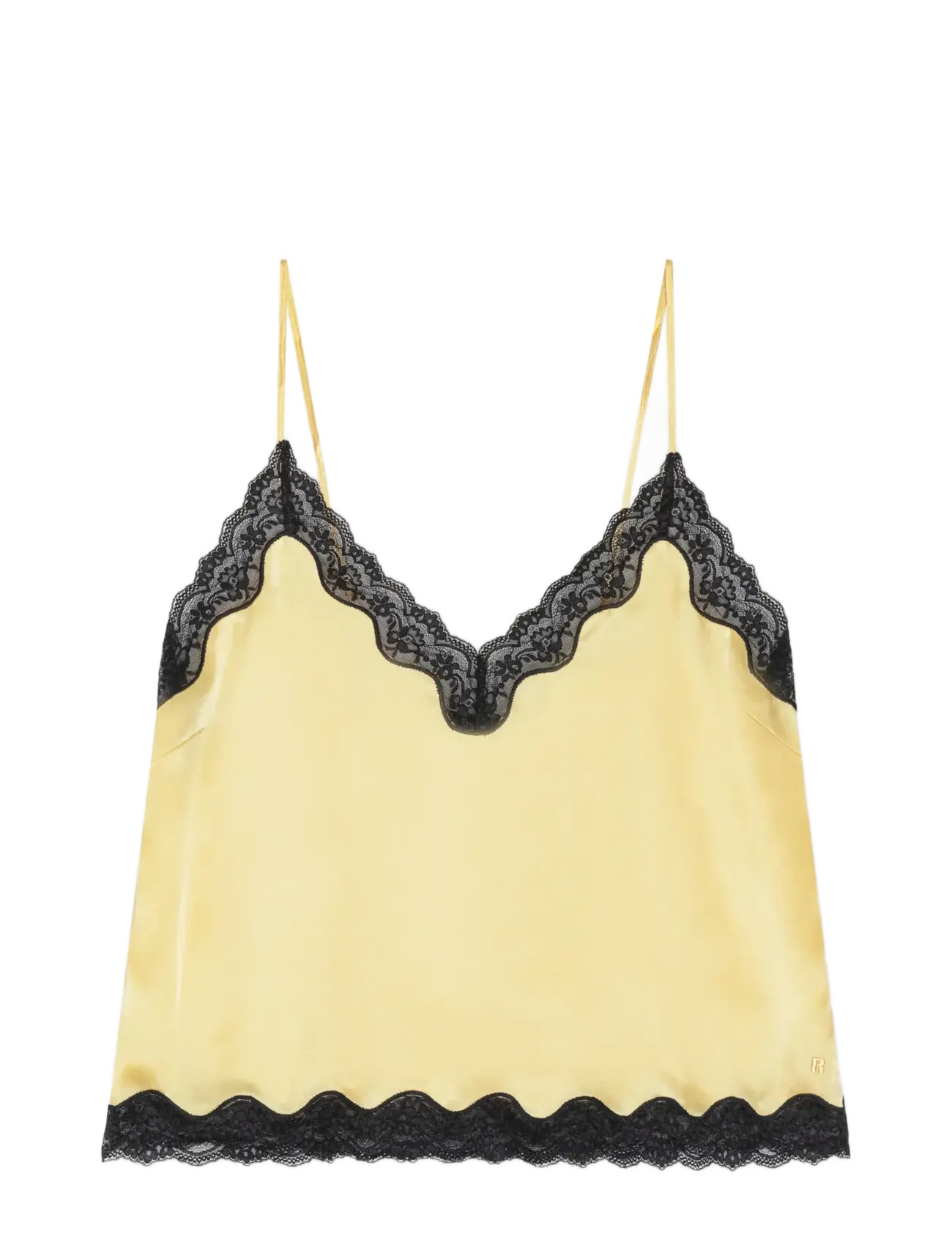 ROTATE Birger Christensen Camisole w. lace - T-shirts & Toppe - ITALIAN STRAW / yellow