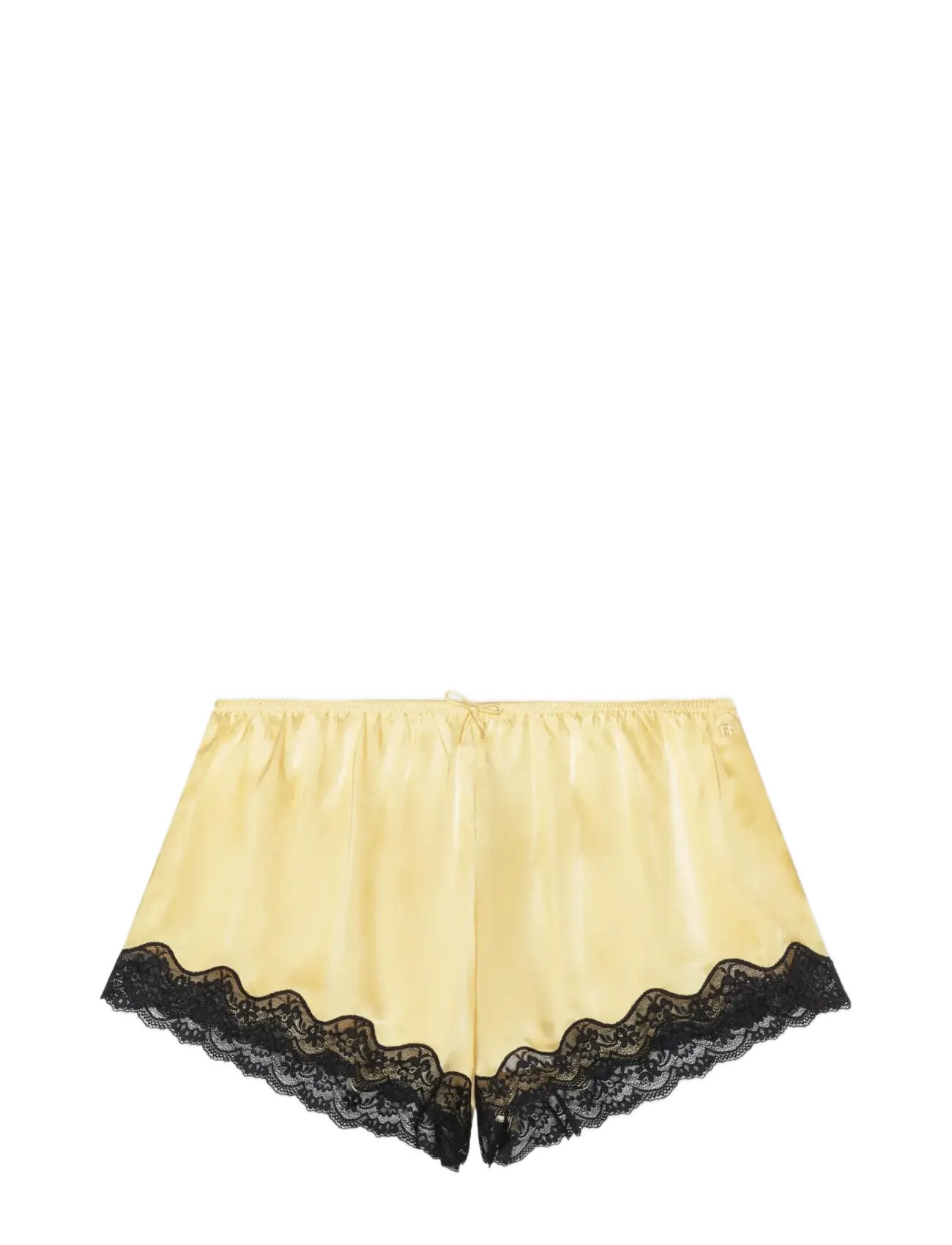 ROTATE Birger Christensen Shorts w. lace - Szorty - ITALIAN STRAW / yellow