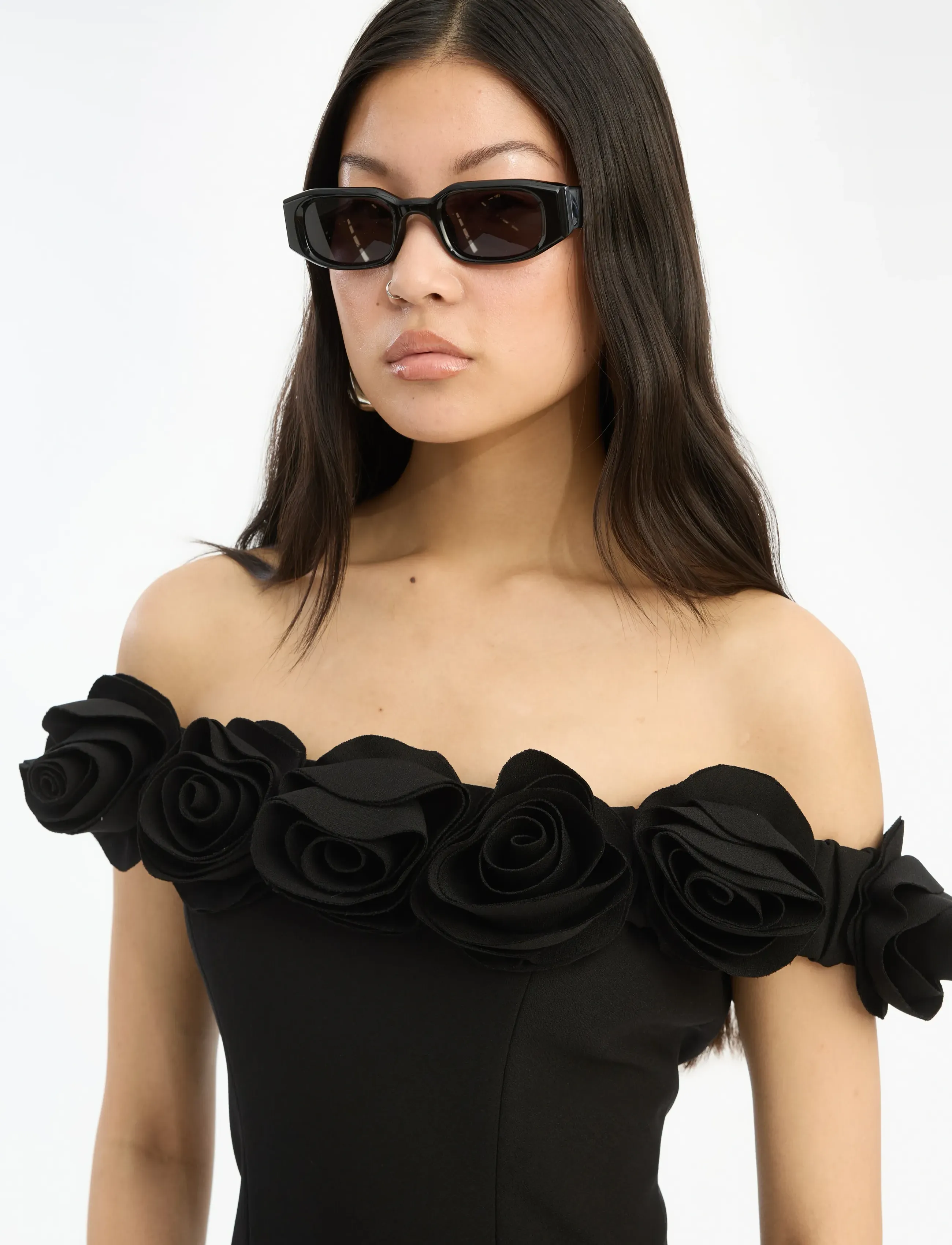 ROTATE 3. Squared-Angled Frame, One Size, Sunglasses, Schwarz - Square Frame Frauen