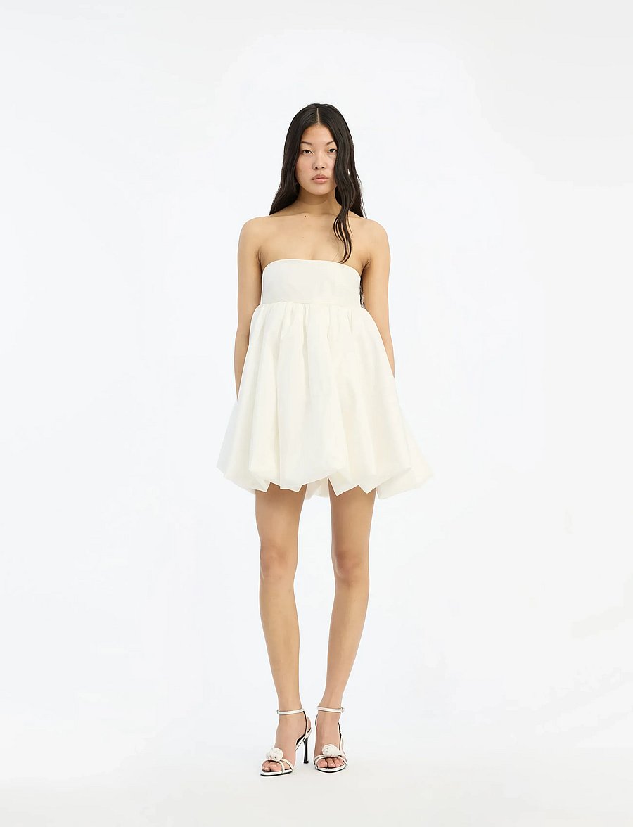 ROTATE - SATIN MINI BUBBLE DRESS - brautkleider - egret - 0