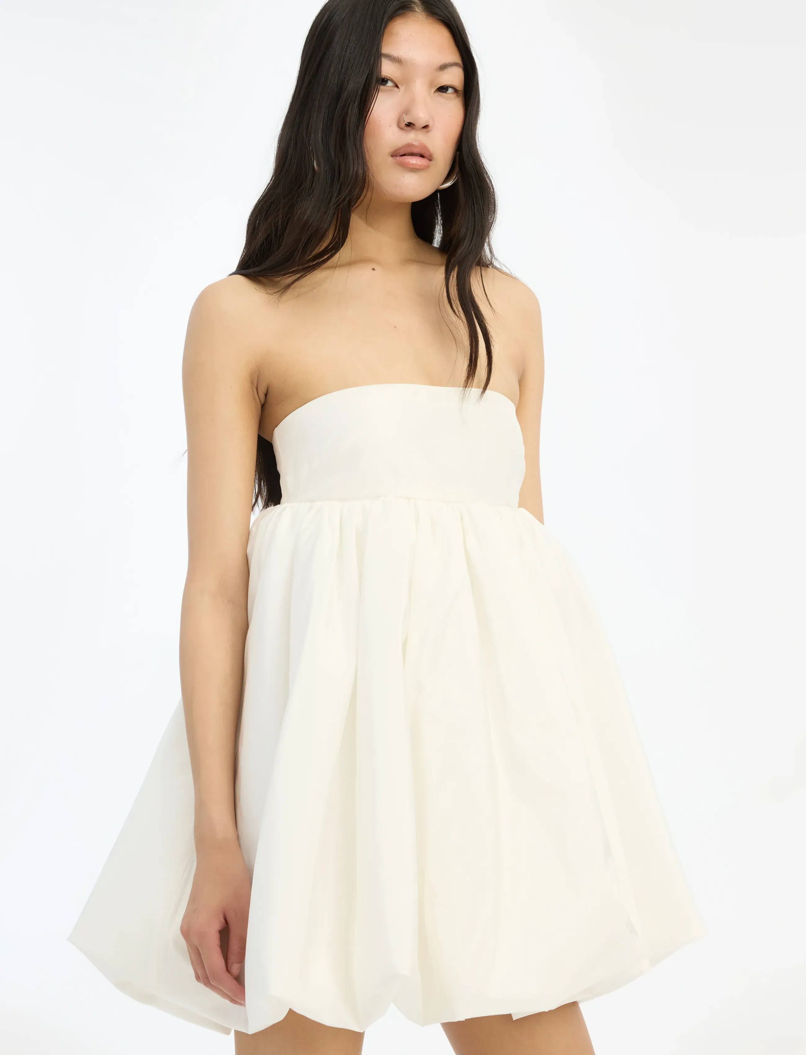 ROTATE - SATIN MINI BUBBLE DRESS - brautkleider - egret - 3