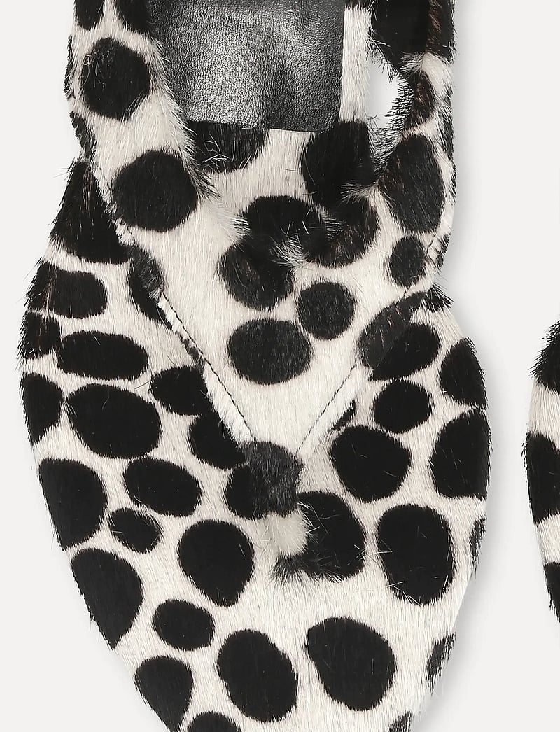 ROTATE - KITTEN HEEL FUR MULE - heeled sandals - bright white comb. - 2