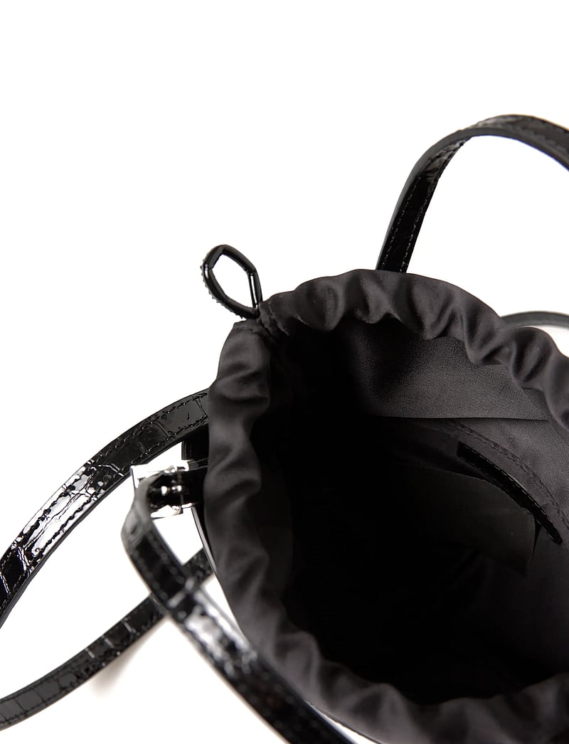 ROTATE - PATENT CROCO HEART BAG - særlige begivenheder - black - 5