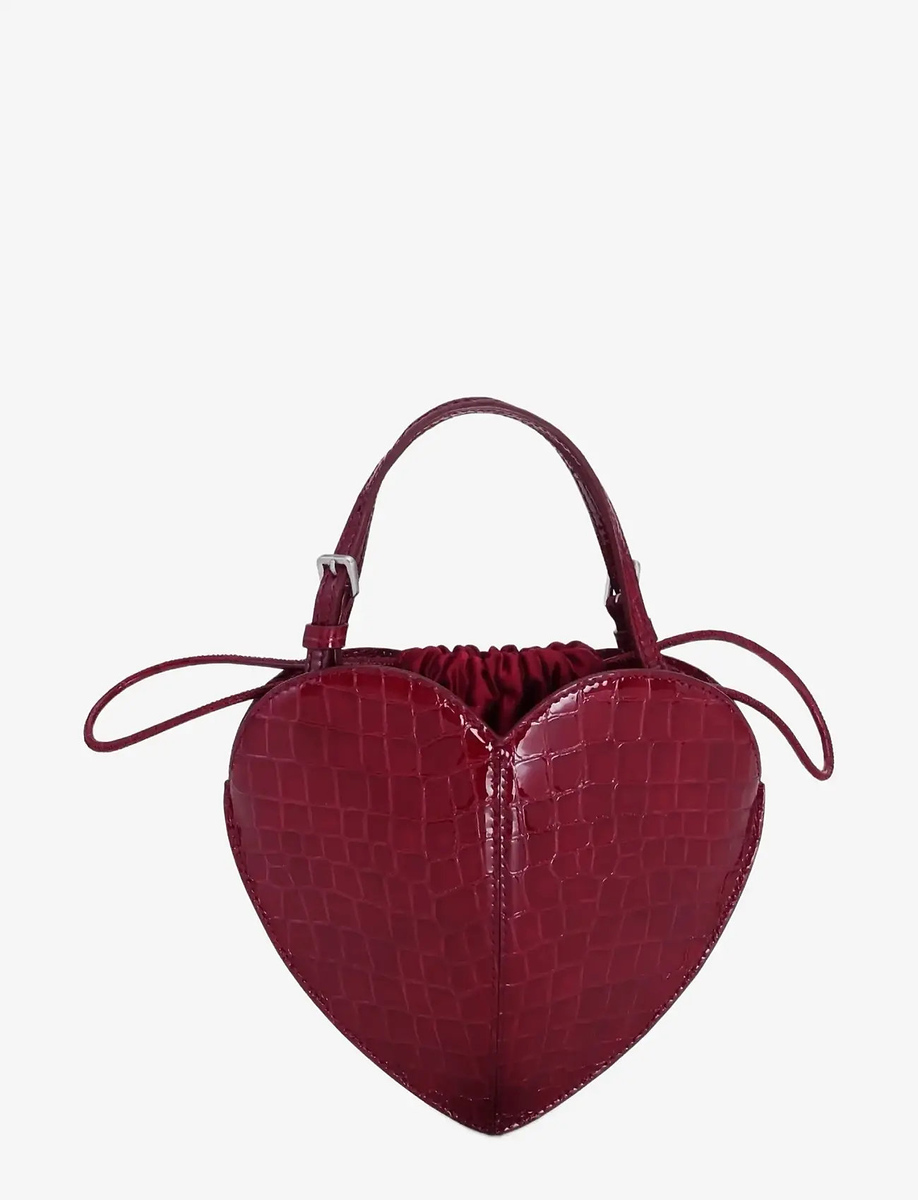 ROTATE - PATENT CROCO HEART BAG - særlige begivenheder - windsor wine - 0