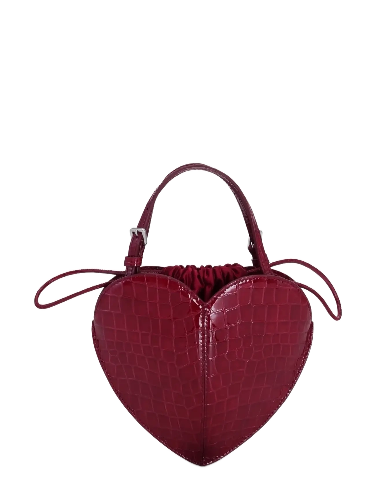 ROTATE PATENT CROCO HEART BAG - Geburtstag - WINDSOR WINE / burgundy