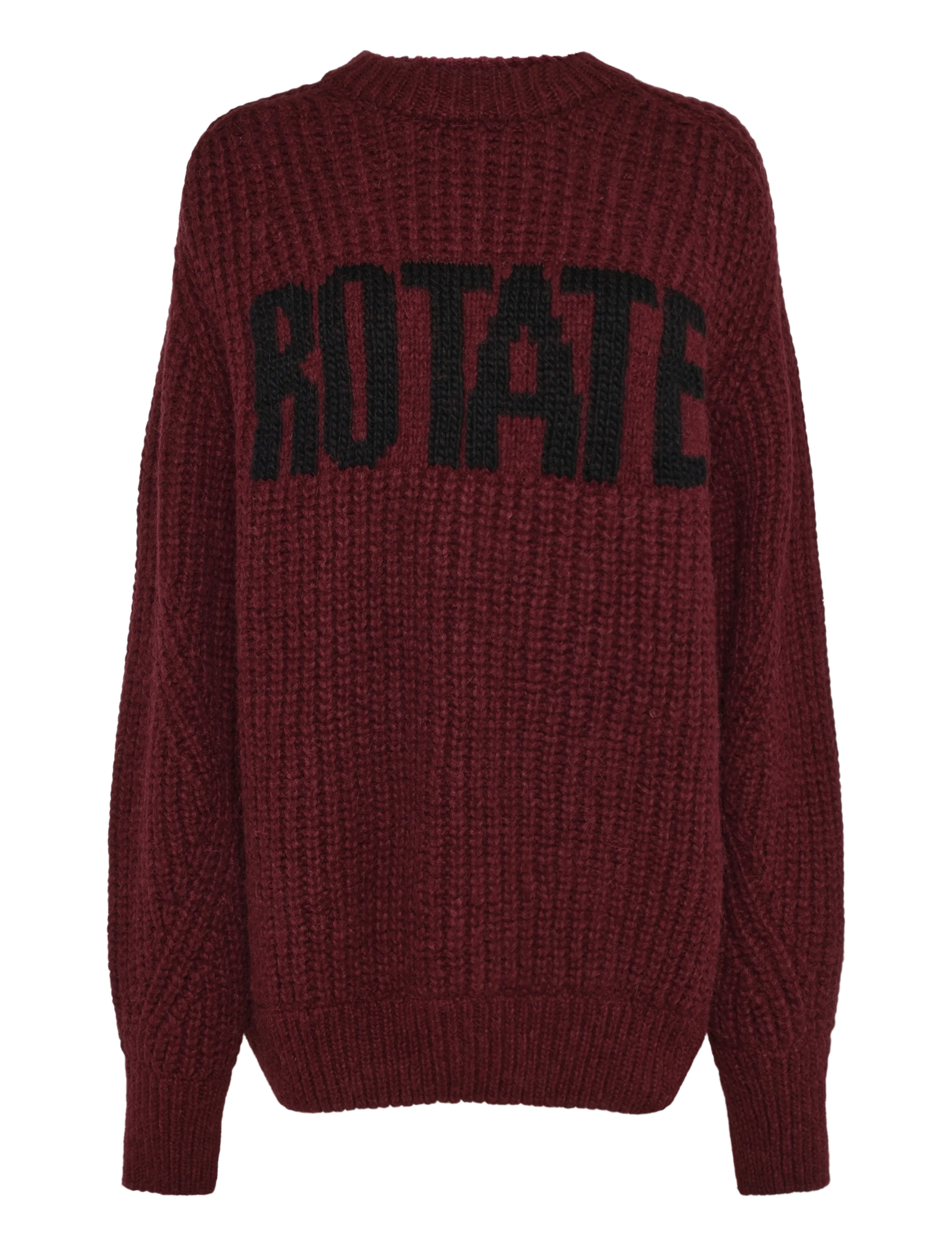 ROTATE KNITTED LOGO SWEATER - Erilised sündmused - WINETASTING / burgundy
