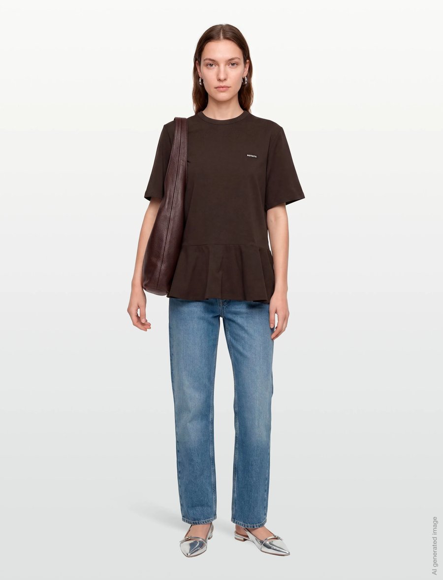 ROTATE - PEPLUM T-SHIRT - t-shirts - molÉ - 0