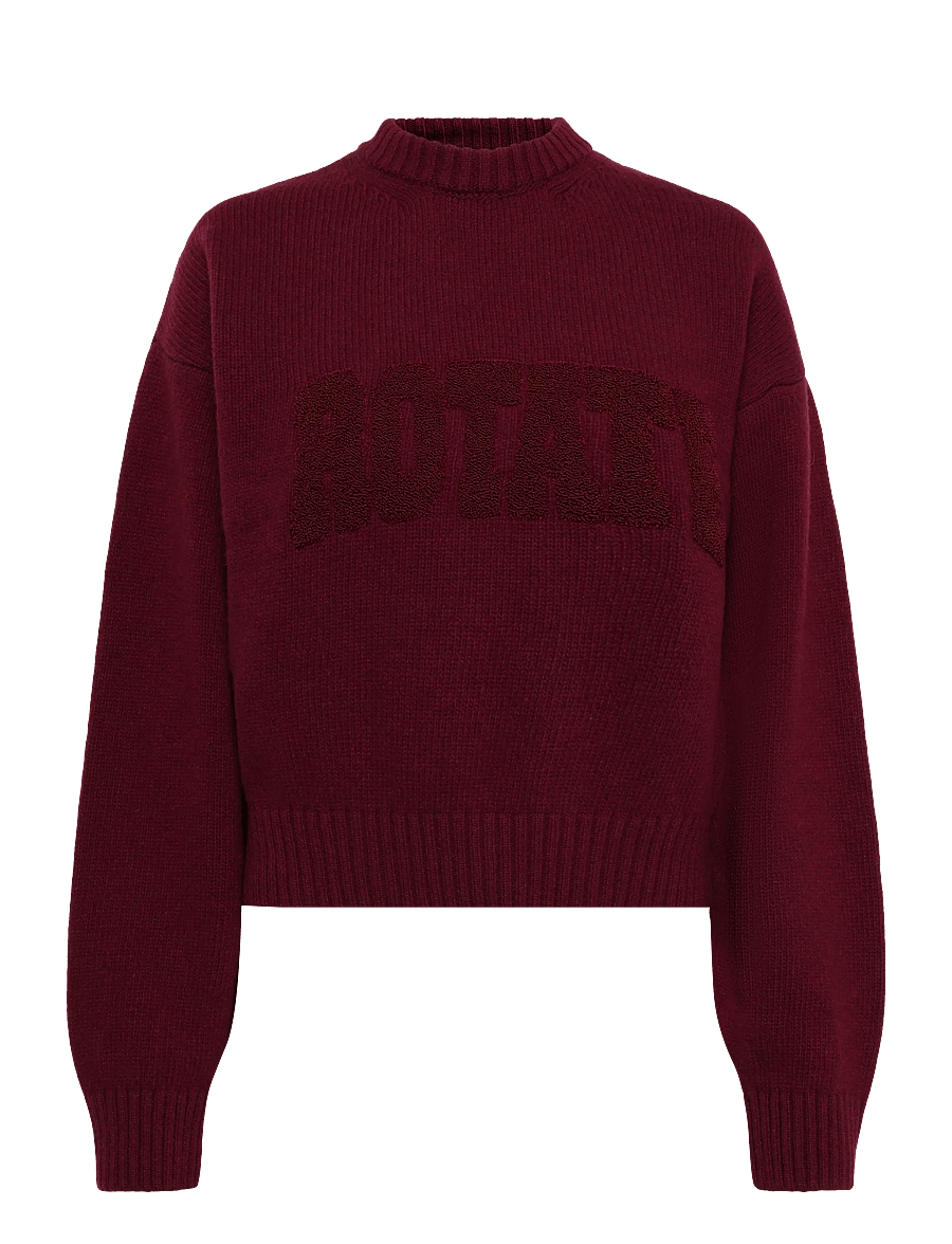 ROTATE - CREWNECK SWEATER - crop tops - zinfandel - 0