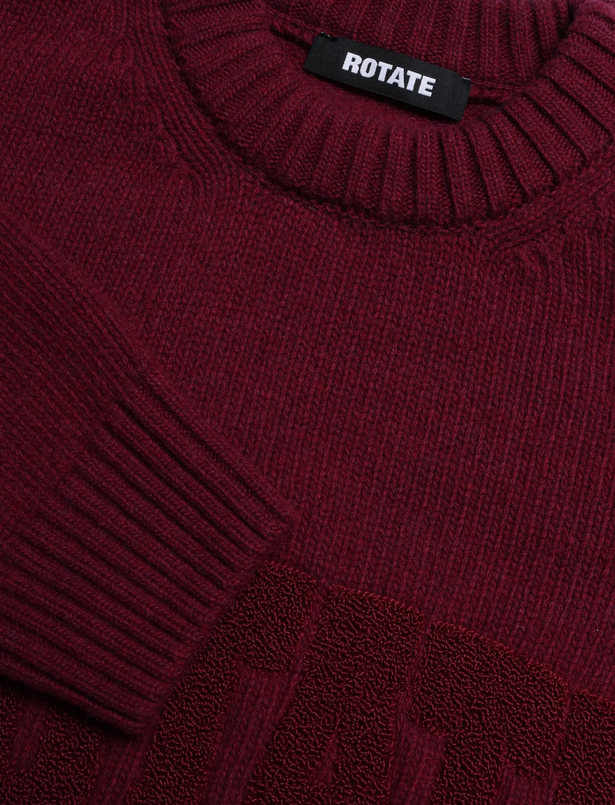 ROTATE - CREWNECK SWEATER - crop tops - zinfandel - 2